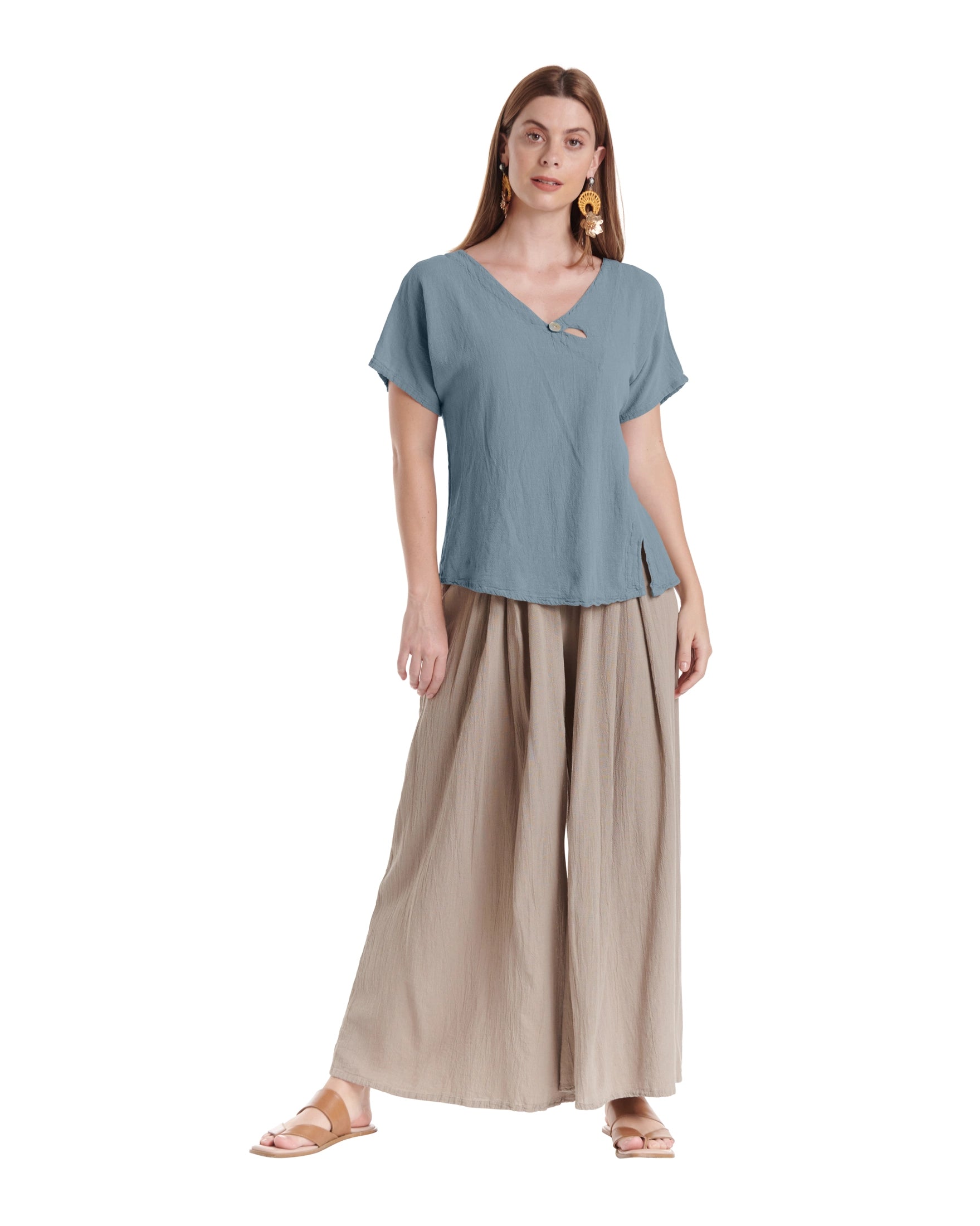 Mike Cotton Gauze Blouse-Oh My Gauze