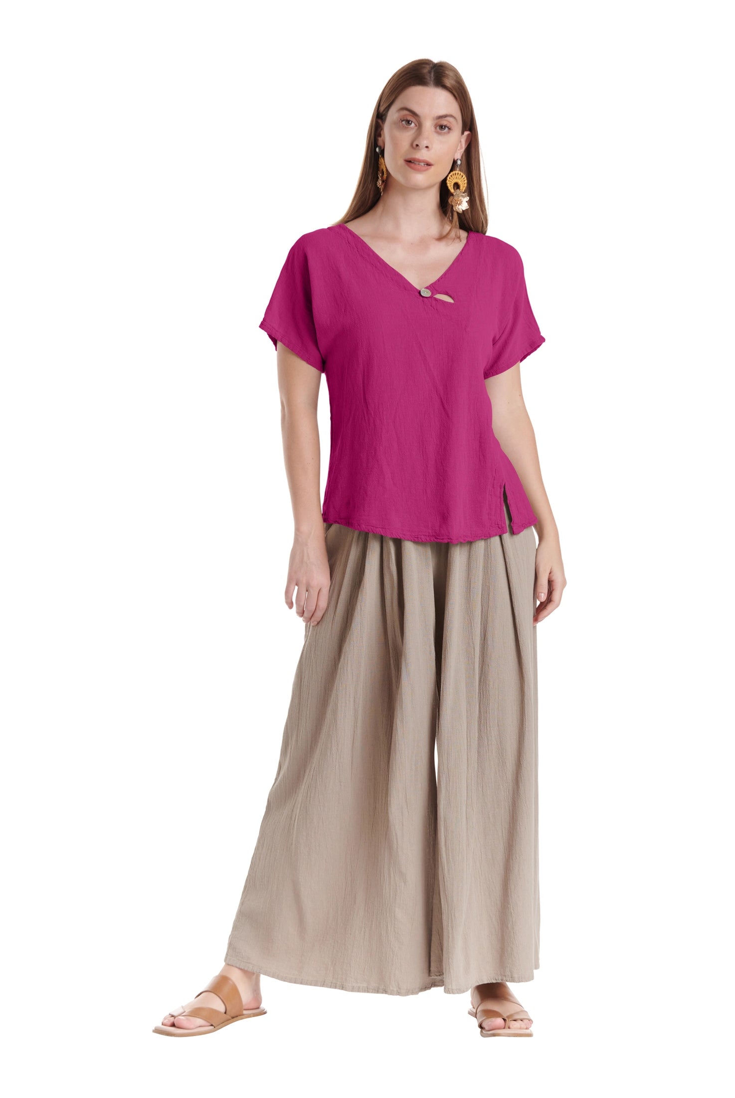 Mike Cotton Gauze Blouse-Oh My Gauze