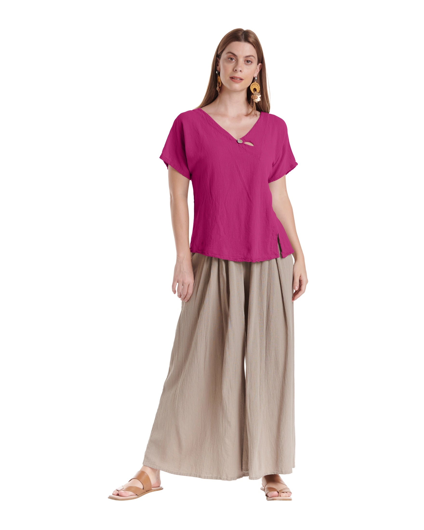 Mike Cotton Gauze Blouse-Oh My Gauze