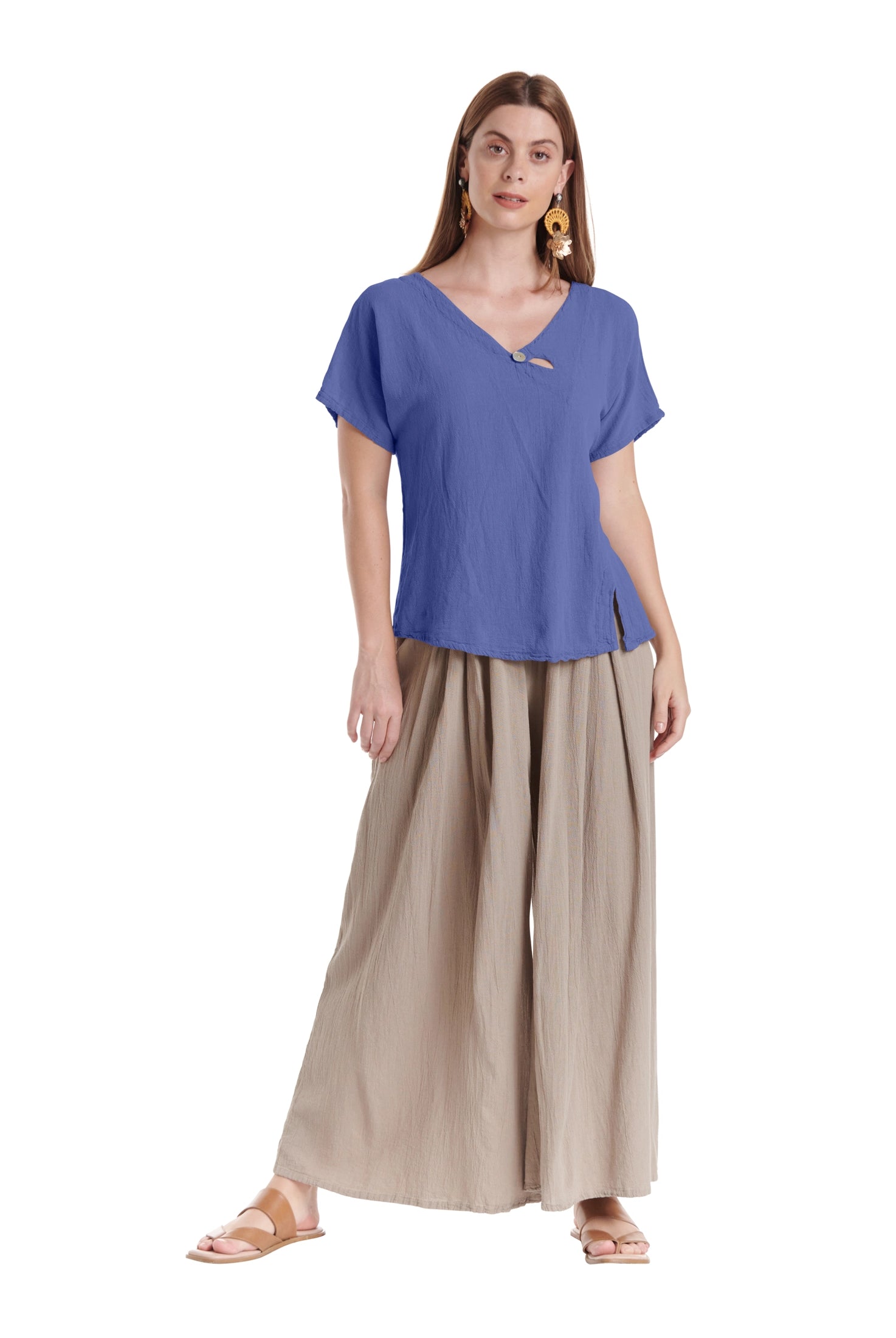 Mike Cotton Gauze Blouse-Oh My Gauze