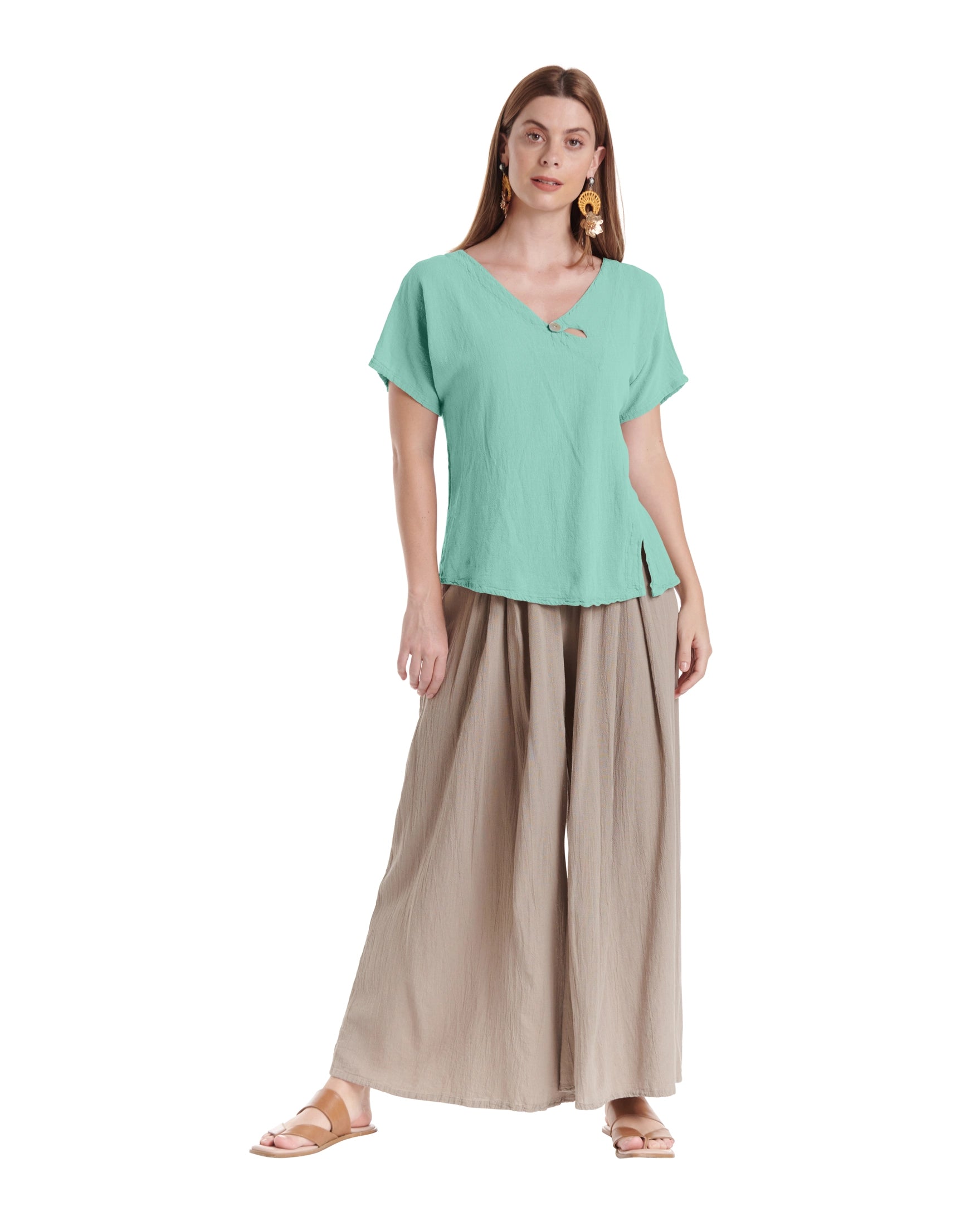 Mike Cotton Gauze Blouse-Oh My Gauze