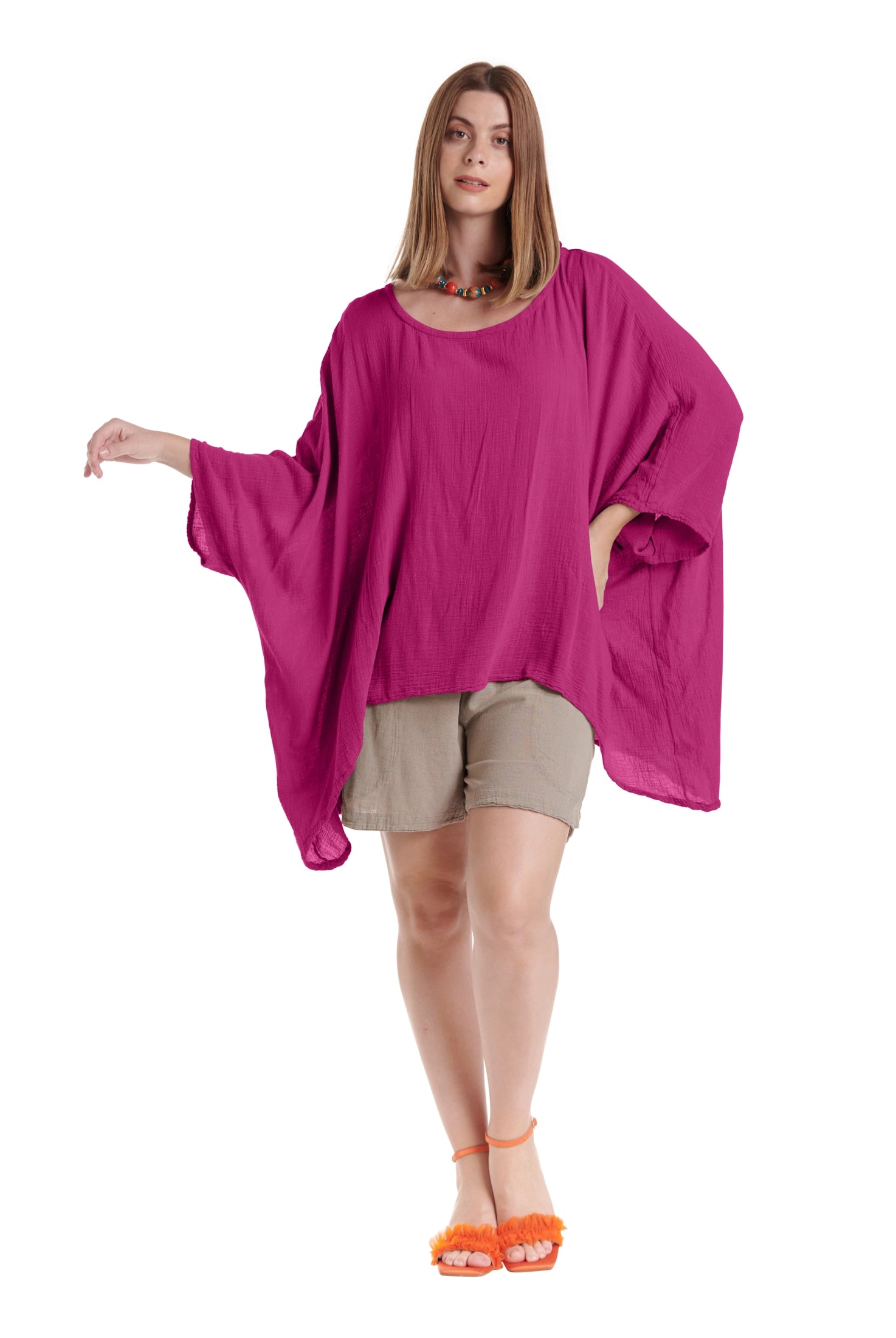 Name-It-Jane Cotton Gauze Blouse-Oh My Gauze
