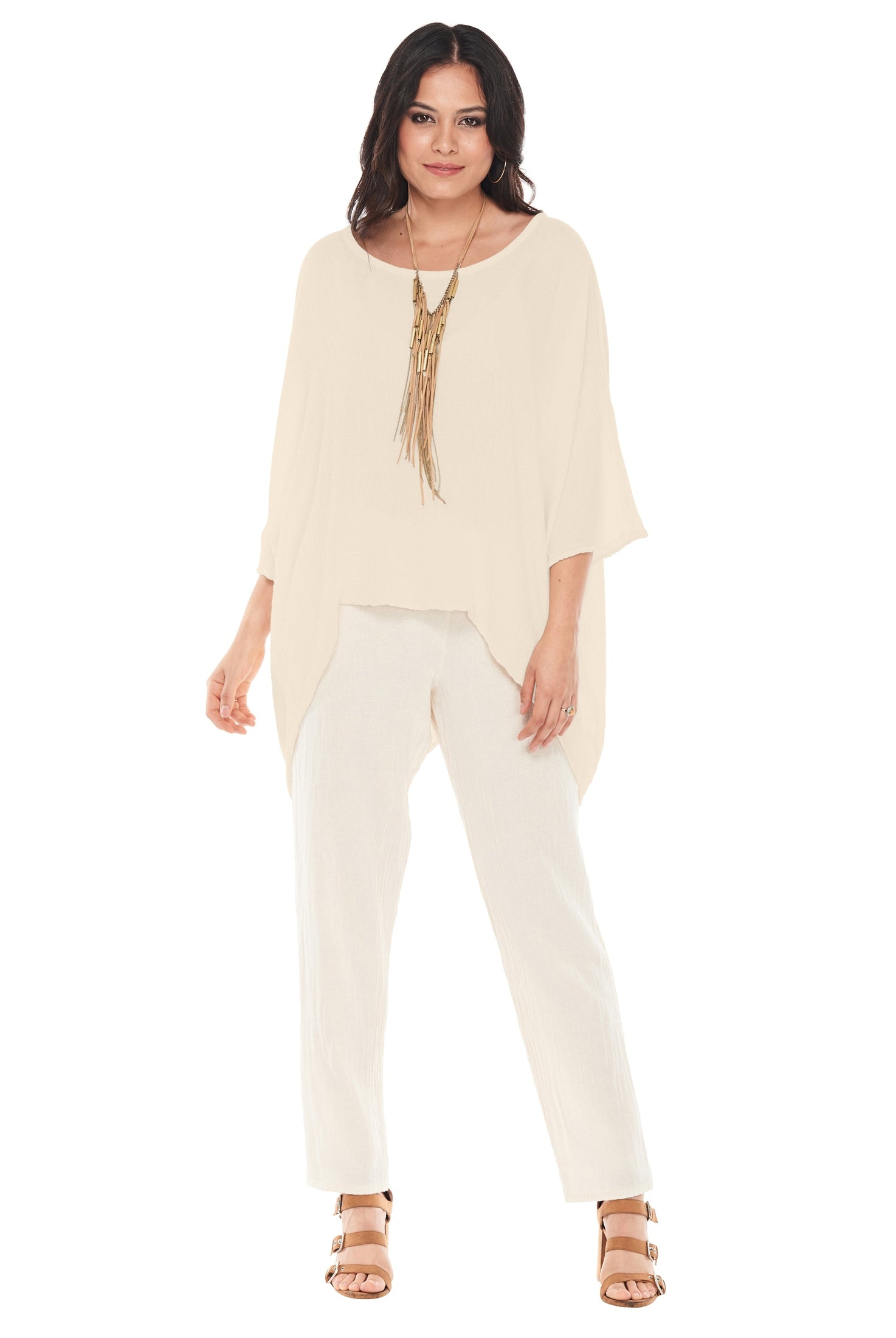 Name-It-Jane Cotton Gauze Blouse-Oh My Gauze