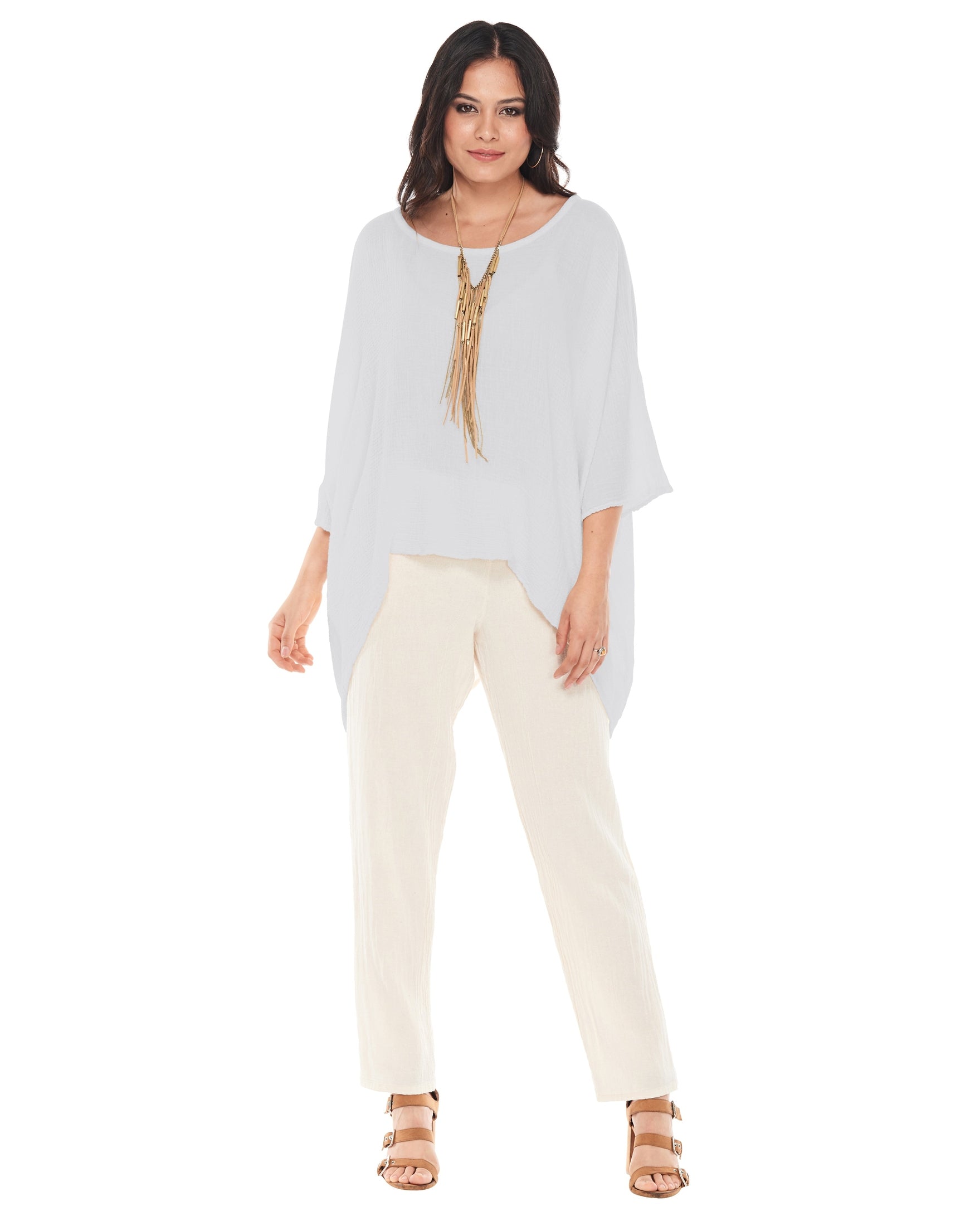 Name-It-Jane Cotton Gauze Blouse-Oh My Gauze