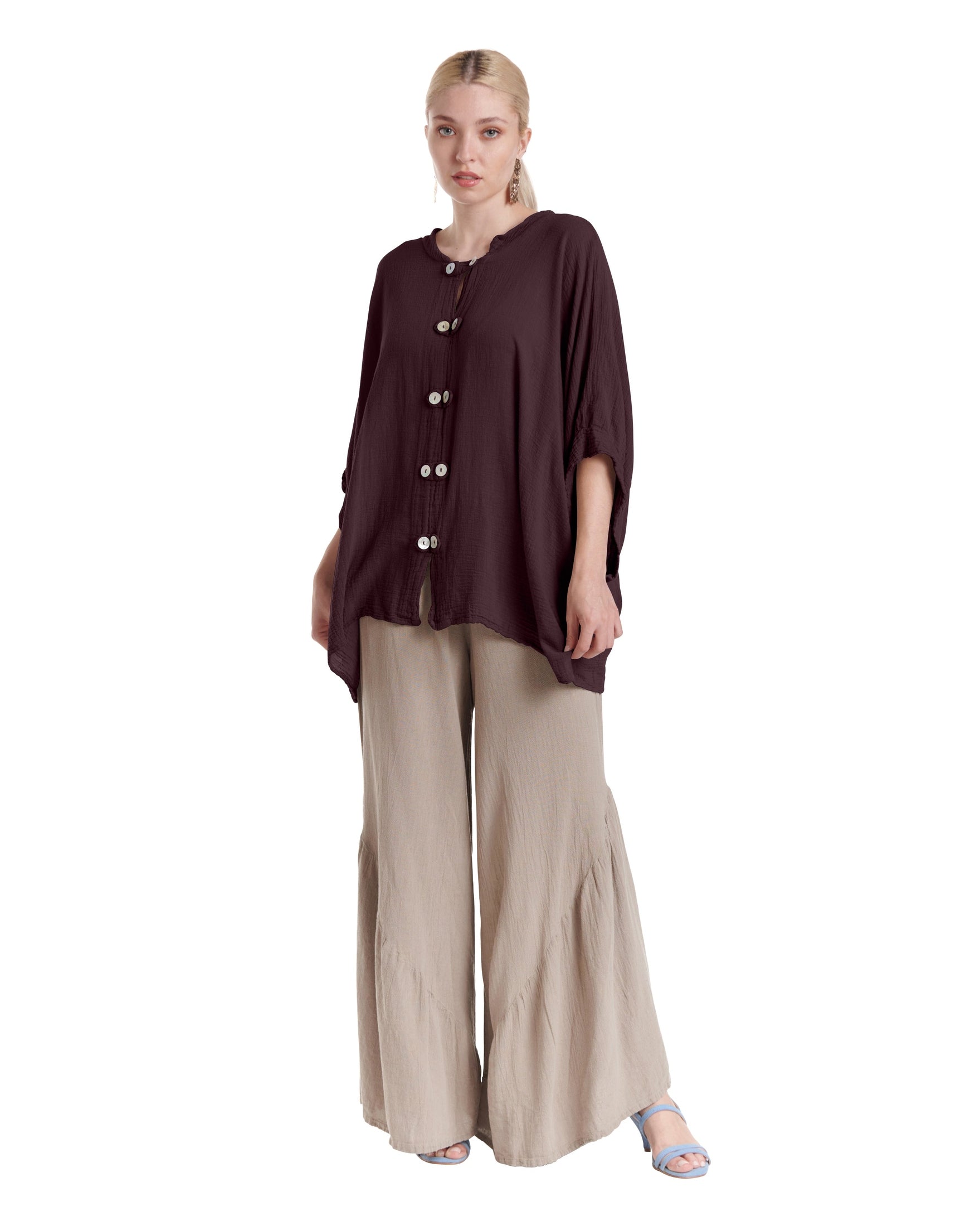Orient Cotton Gauze Blouse-Oh My Gauze