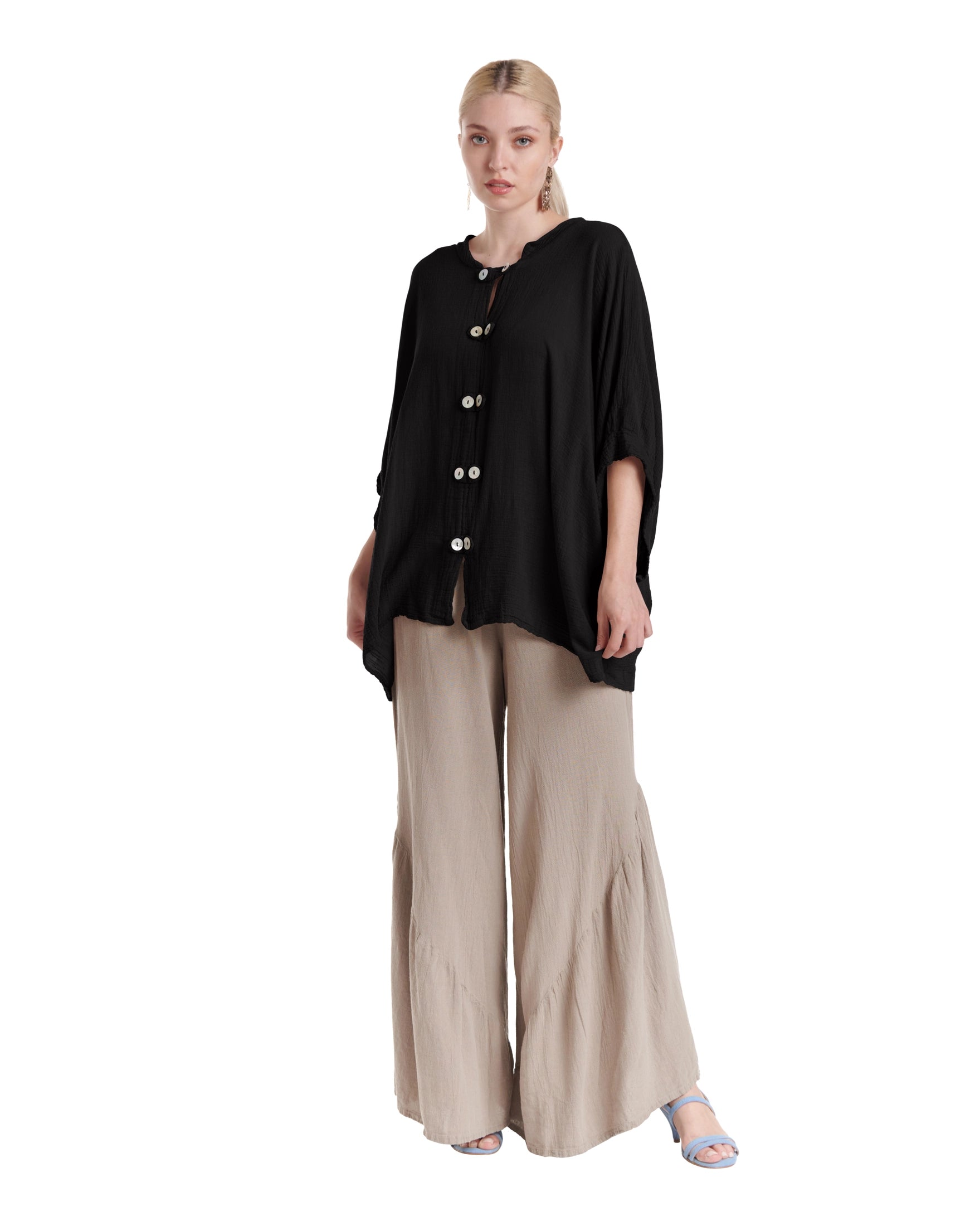 Orient Cotton Gauze Blouse-Oh My Gauze