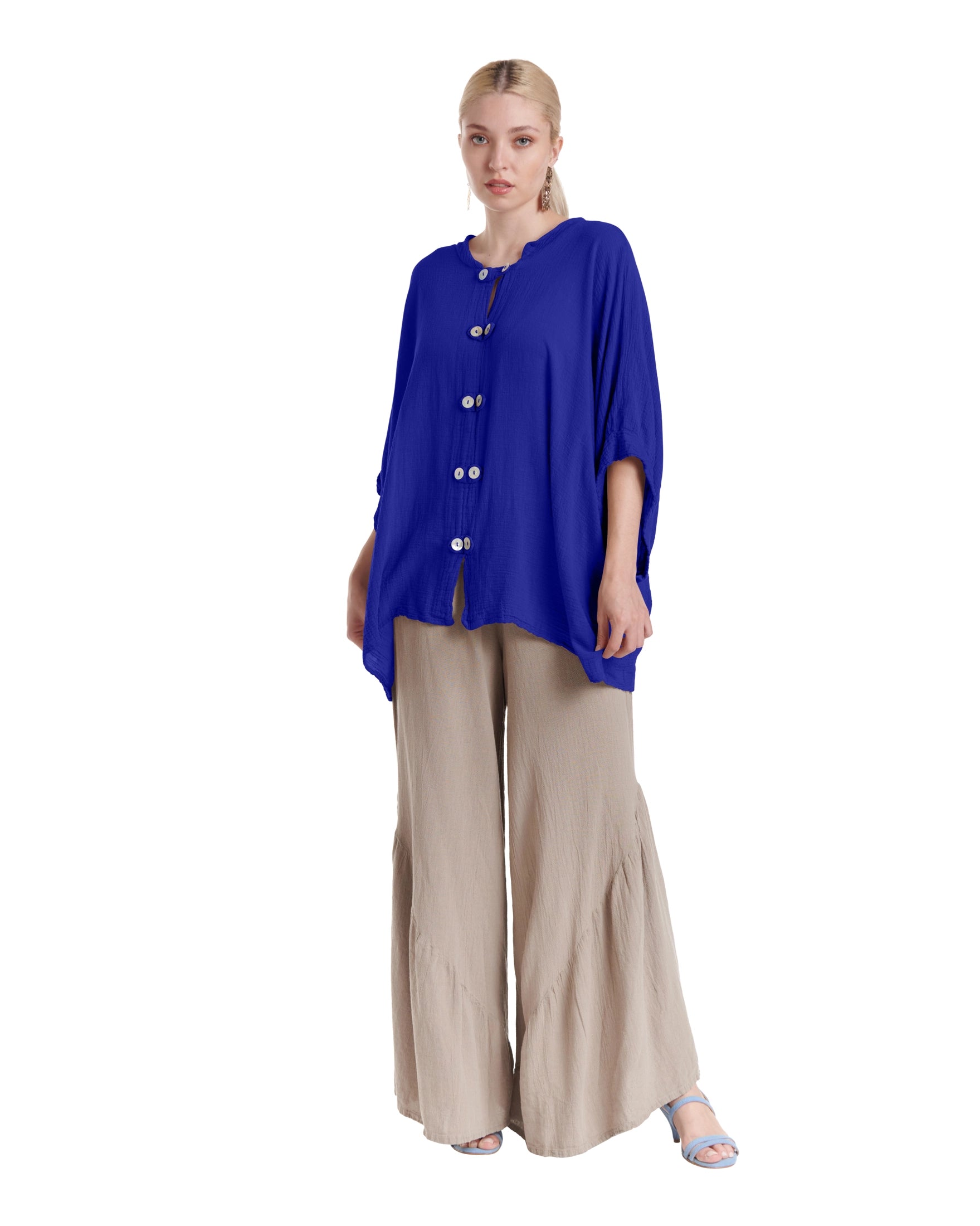 Orient Cotton Gauze Blouse-Oh My Gauze