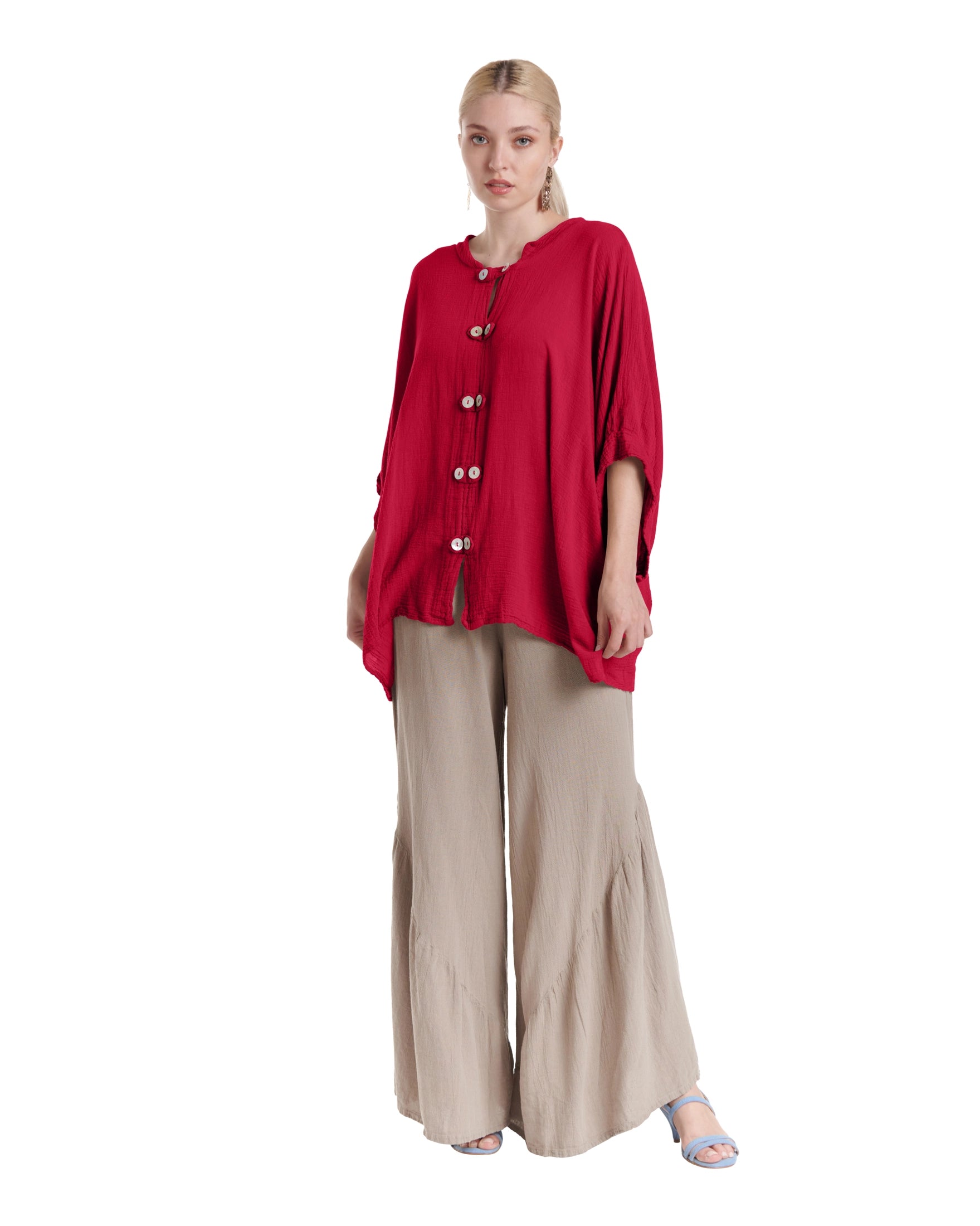 Orient Cotton Gauze Blouse-Oh My Gauze