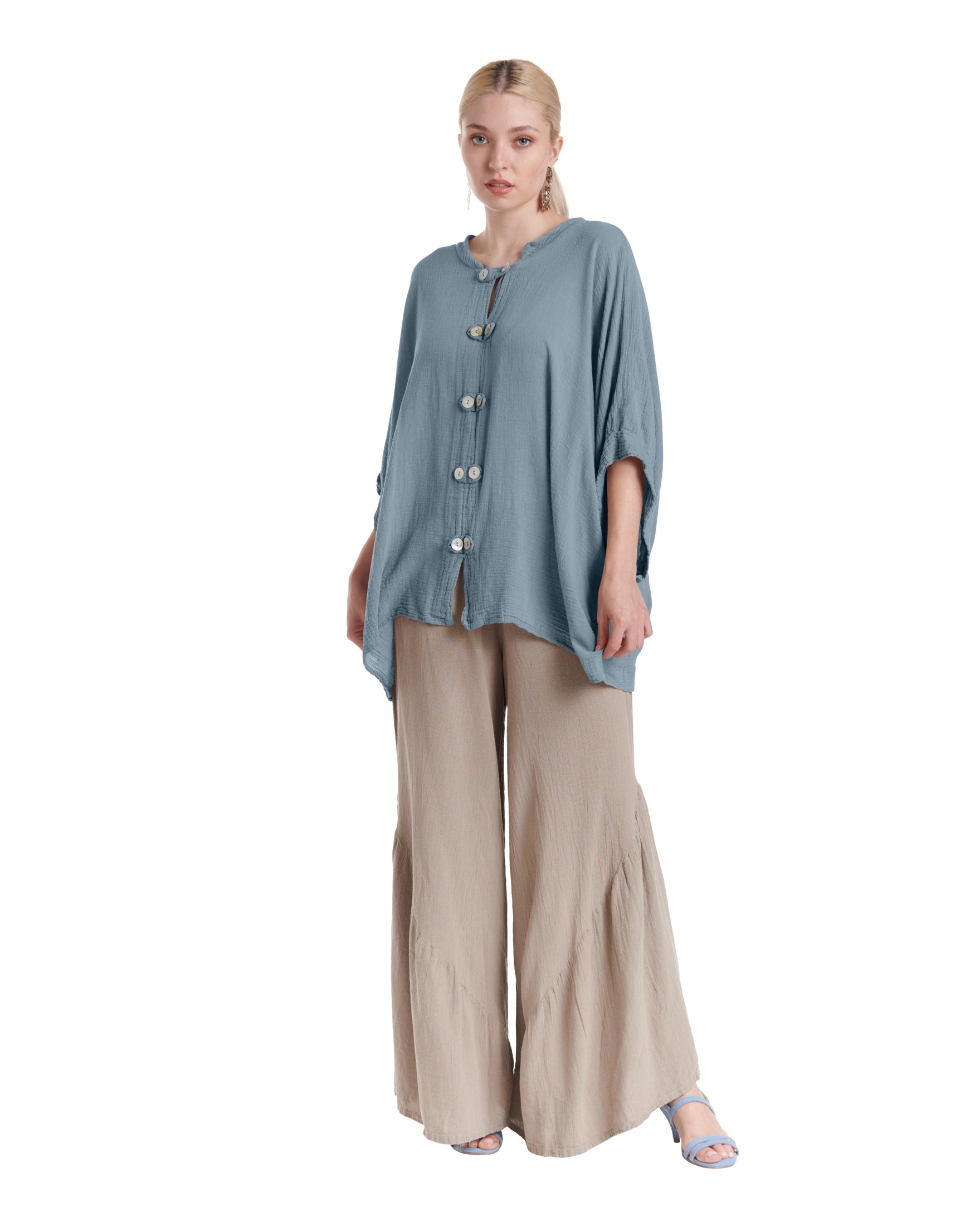 Orient Cotton Gauze Blouse-Oh My Gauze