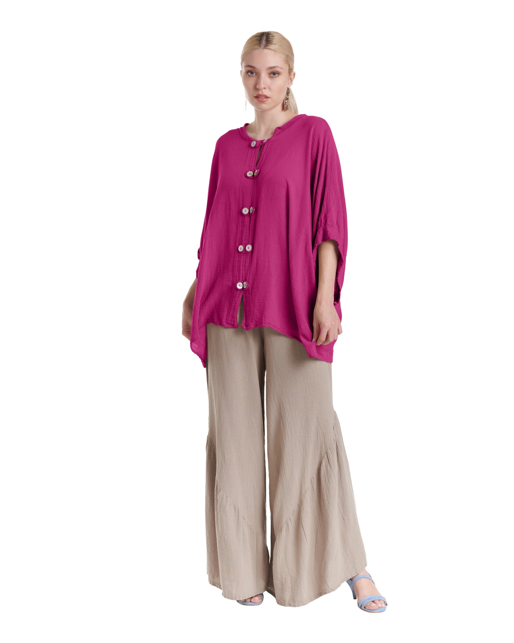 Orient Cotton Gauze Blouse-Oh My Gauze