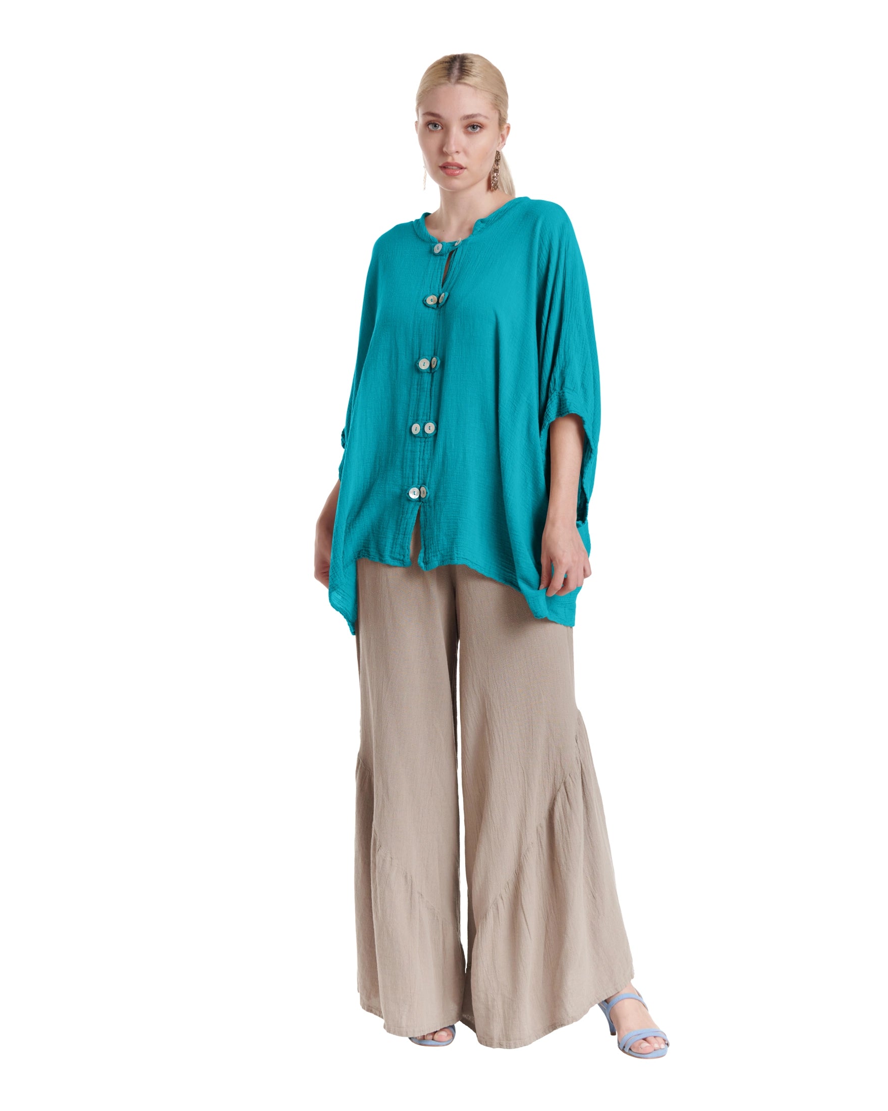 Orient Cotton Gauze Blouse-Oh My Gauze