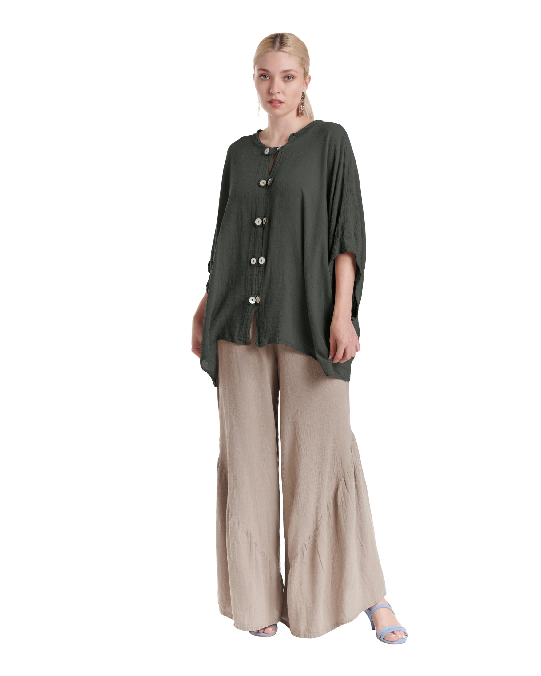 Orient Cotton Gauze Blouse-Oh My Gauze