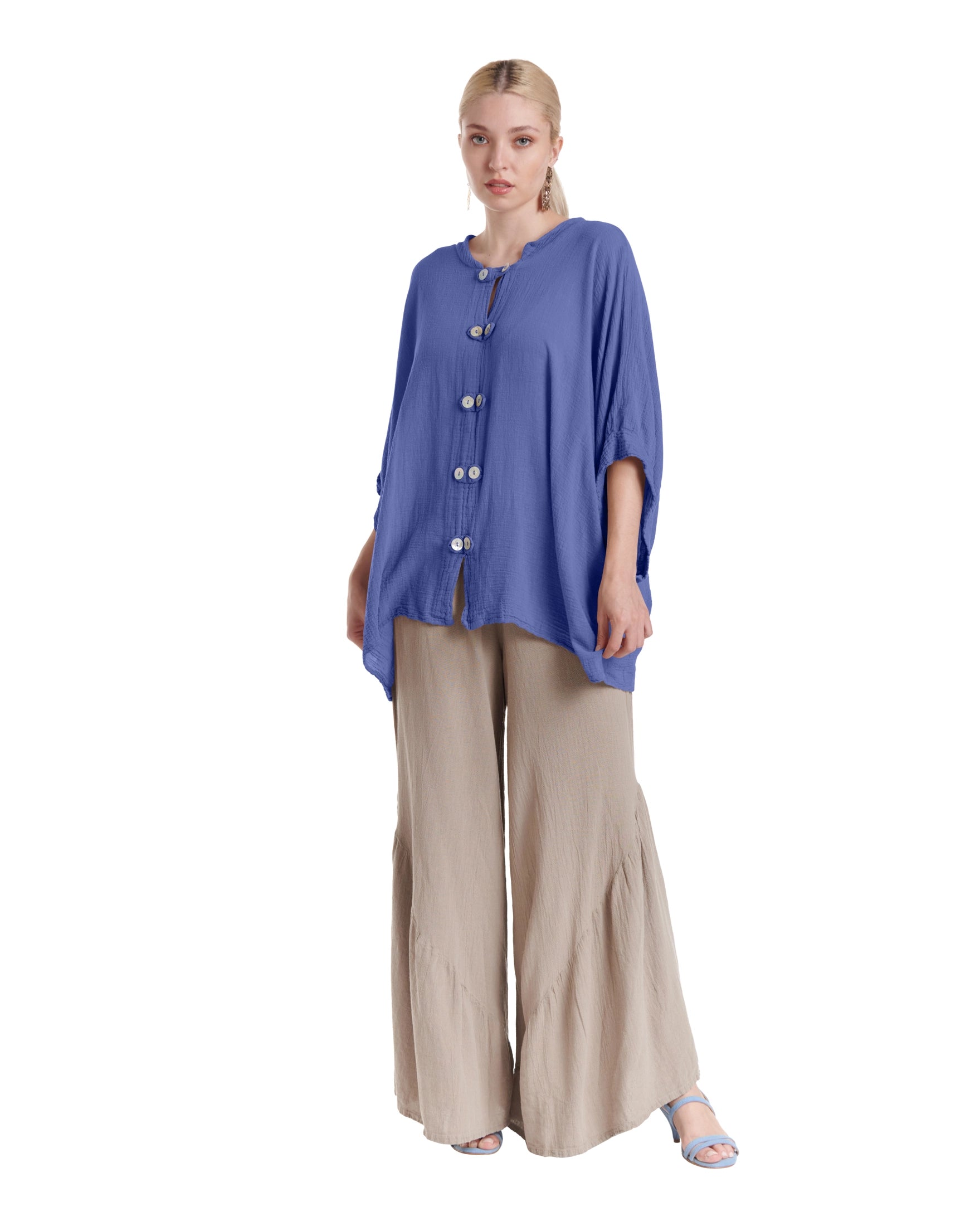Orient Cotton Gauze Blouse-Oh My Gauze