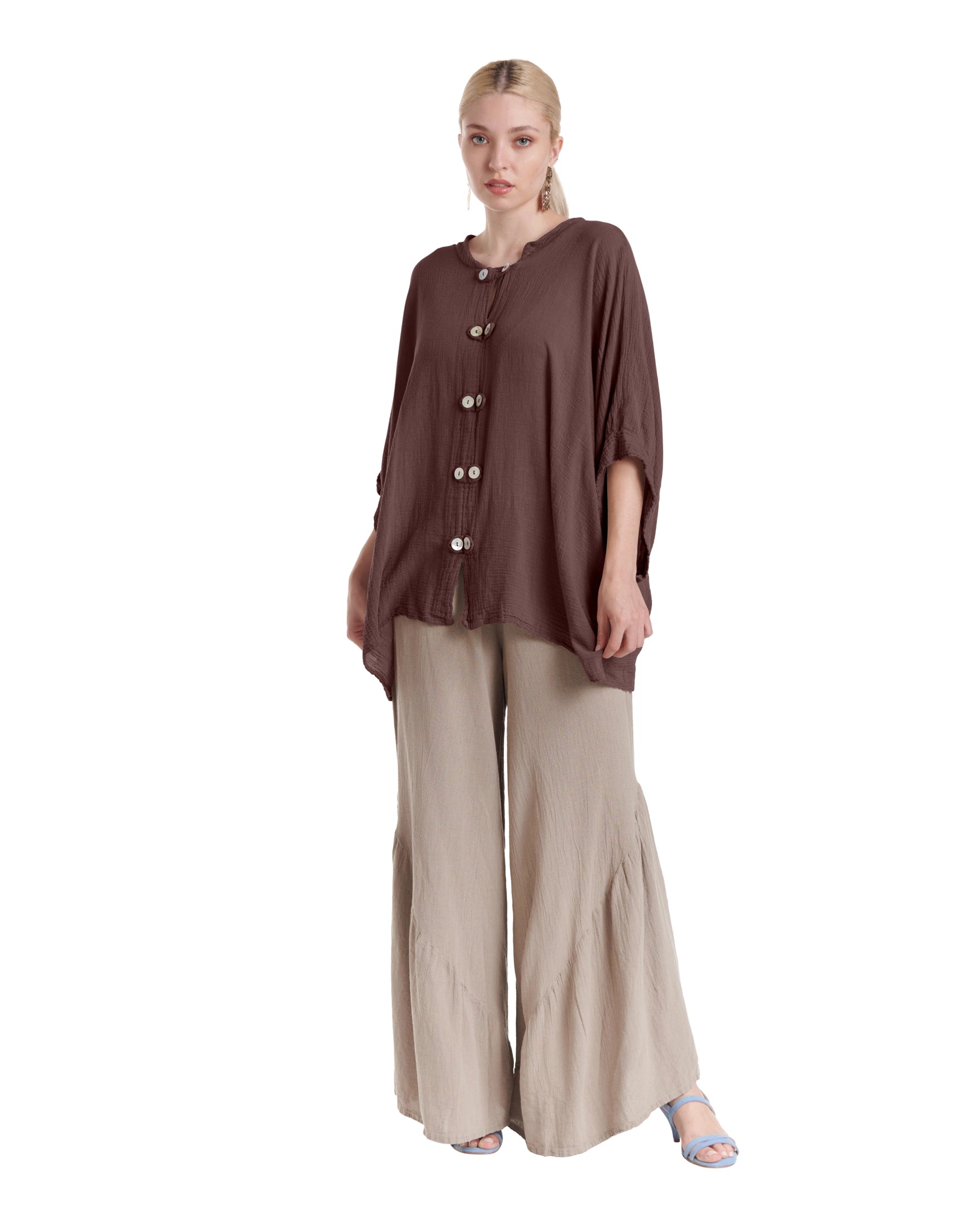 Orient Cotton Gauze Blouse-Oh My Gauze