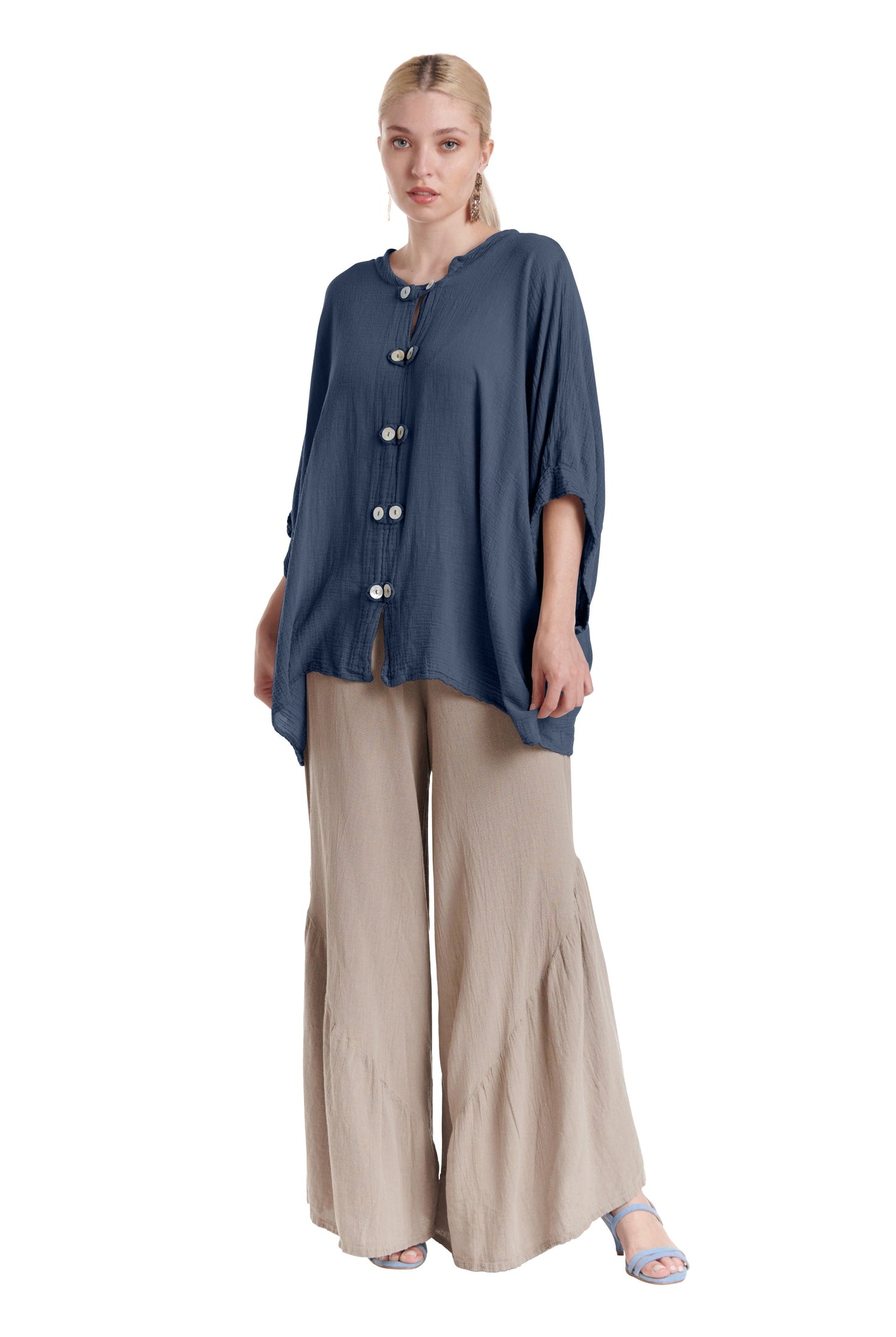 Orient Cotton Gauze Blouse-Oh My Gauze