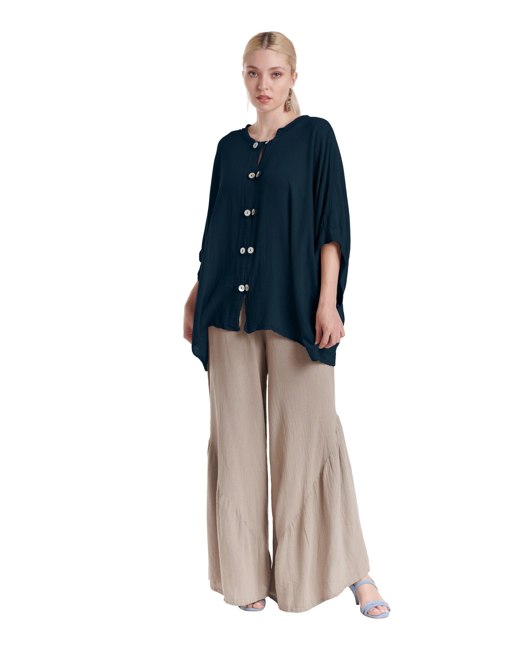 Orient Cotton Gauze Blouse-Oh My Gauze