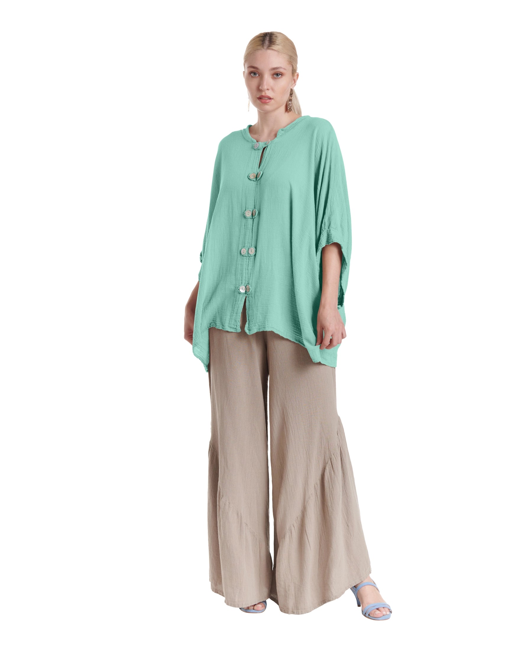 Orient Cotton Gauze Blouse-Oh My Gauze