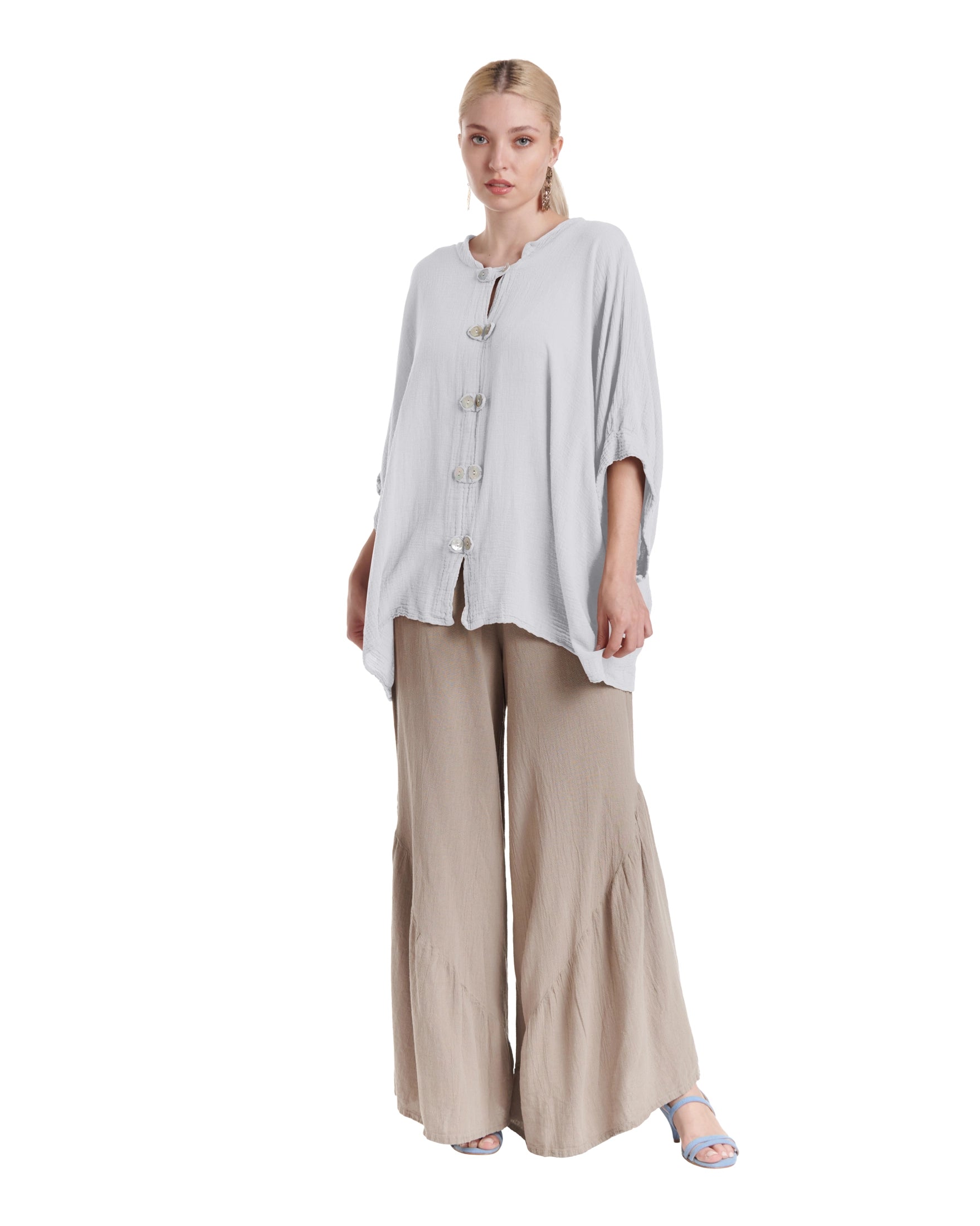 Orient Cotton Gauze Blouse-Oh My Gauze