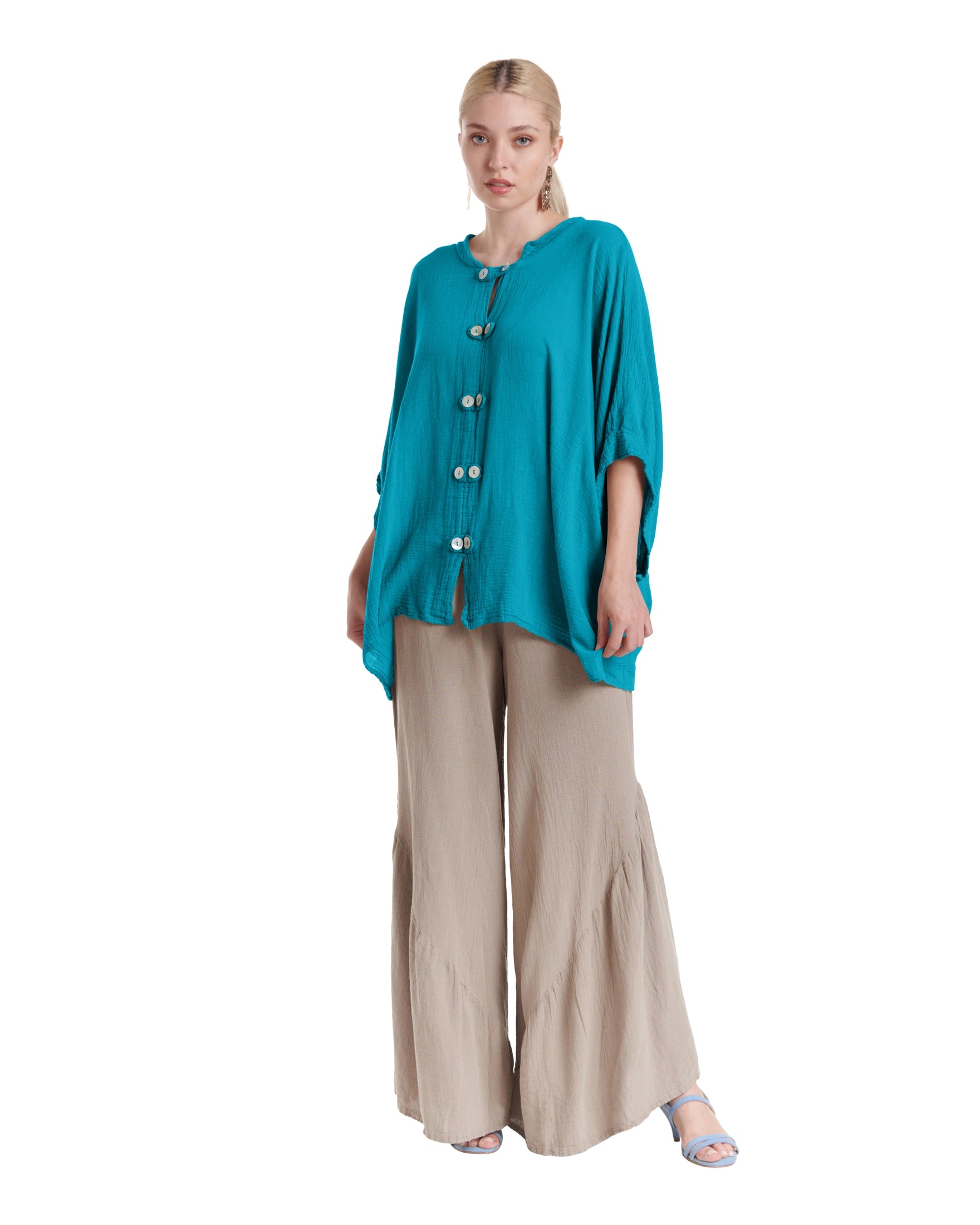 Orient Cotton Gauze Blouse-Oh My Gauze