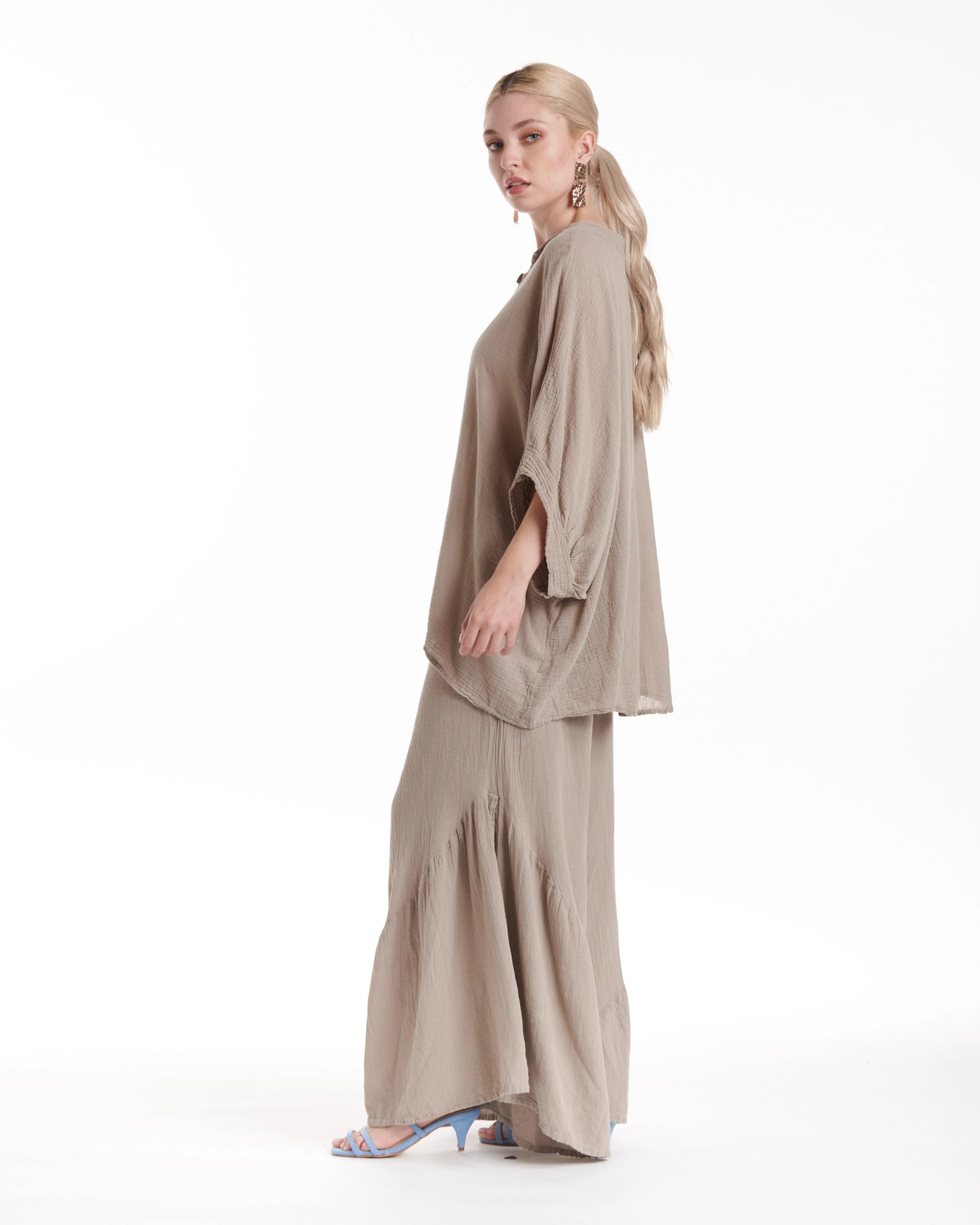 Orient Cotton Gauze Blouse-Oh My Gauze