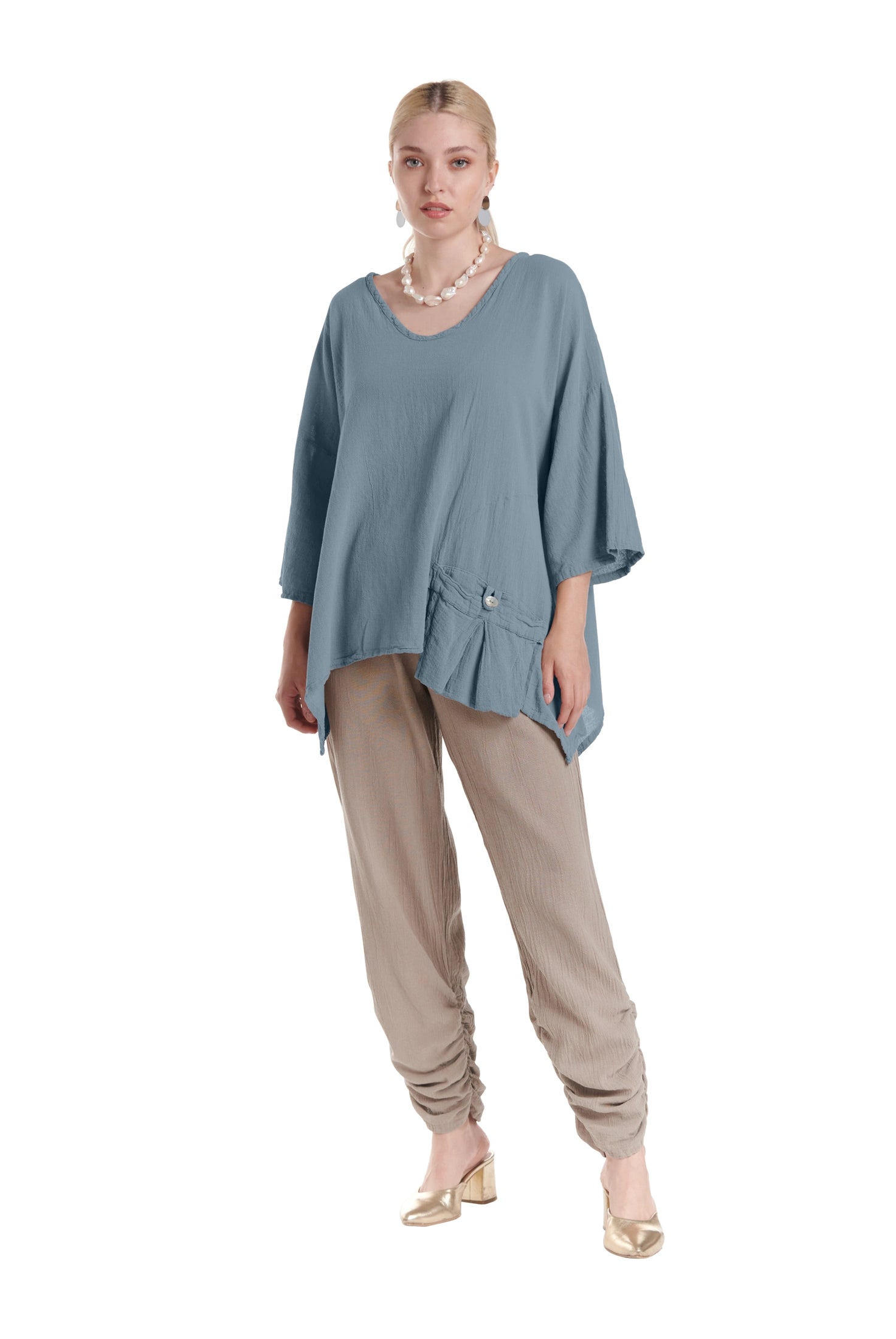 Pocket Blouse-Oh My Gauze