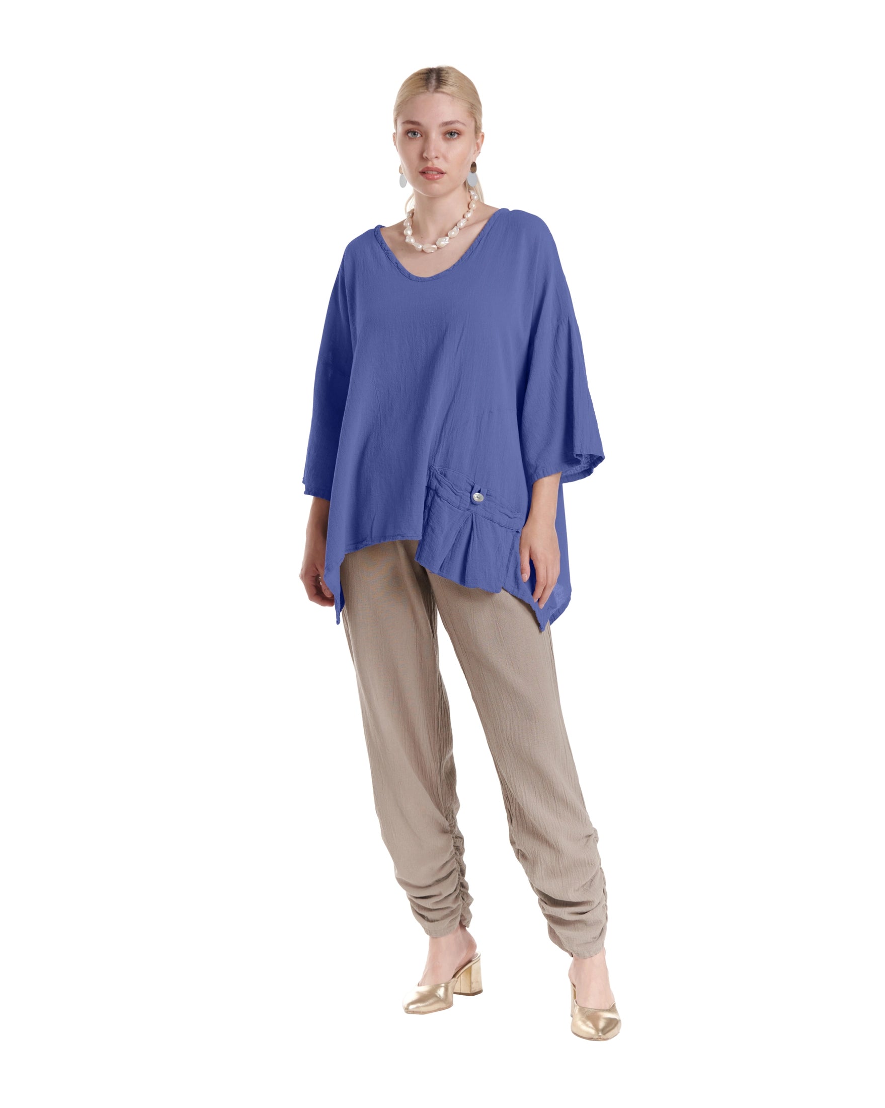 Pocket Cotton Gauze Blouse-Oh My Gauze