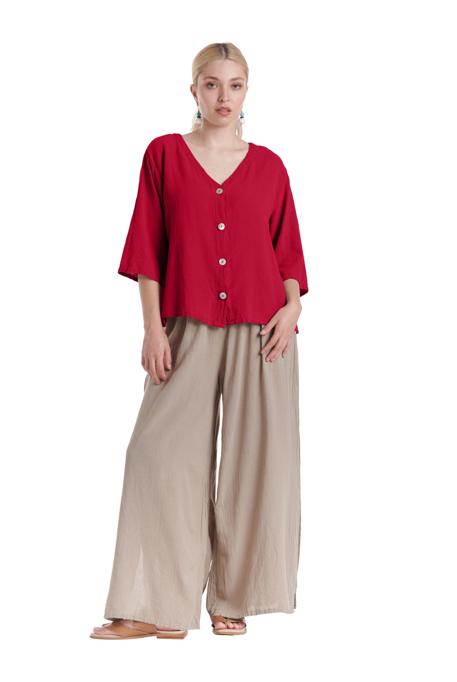 Ronie Cotton Gauze Blouse-Oh My Gauze