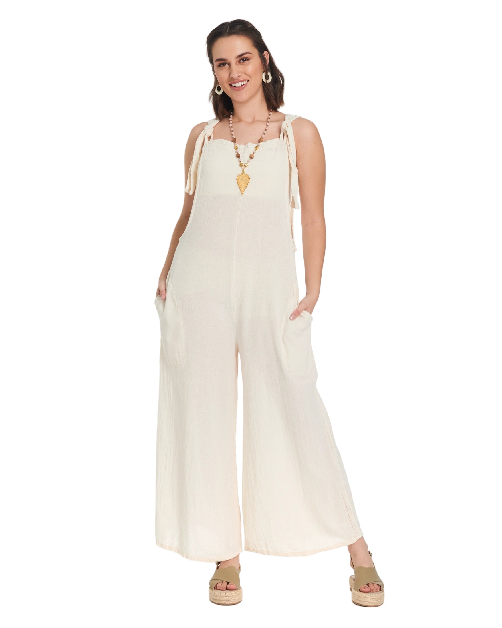 Sabina Cotton Gauze Jumpsuit-Oh My Gauze