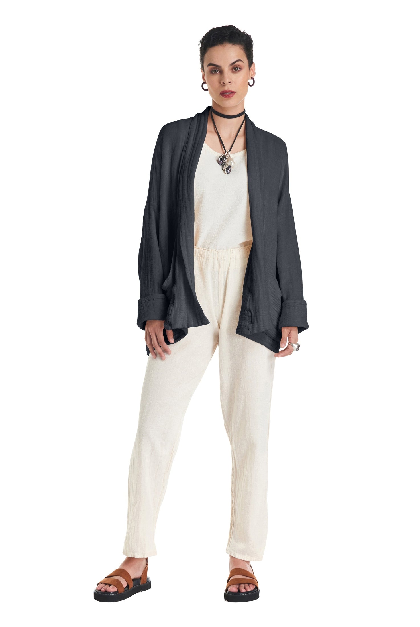 Sakura Cotton Gauze Jacket-Oh My Gauze