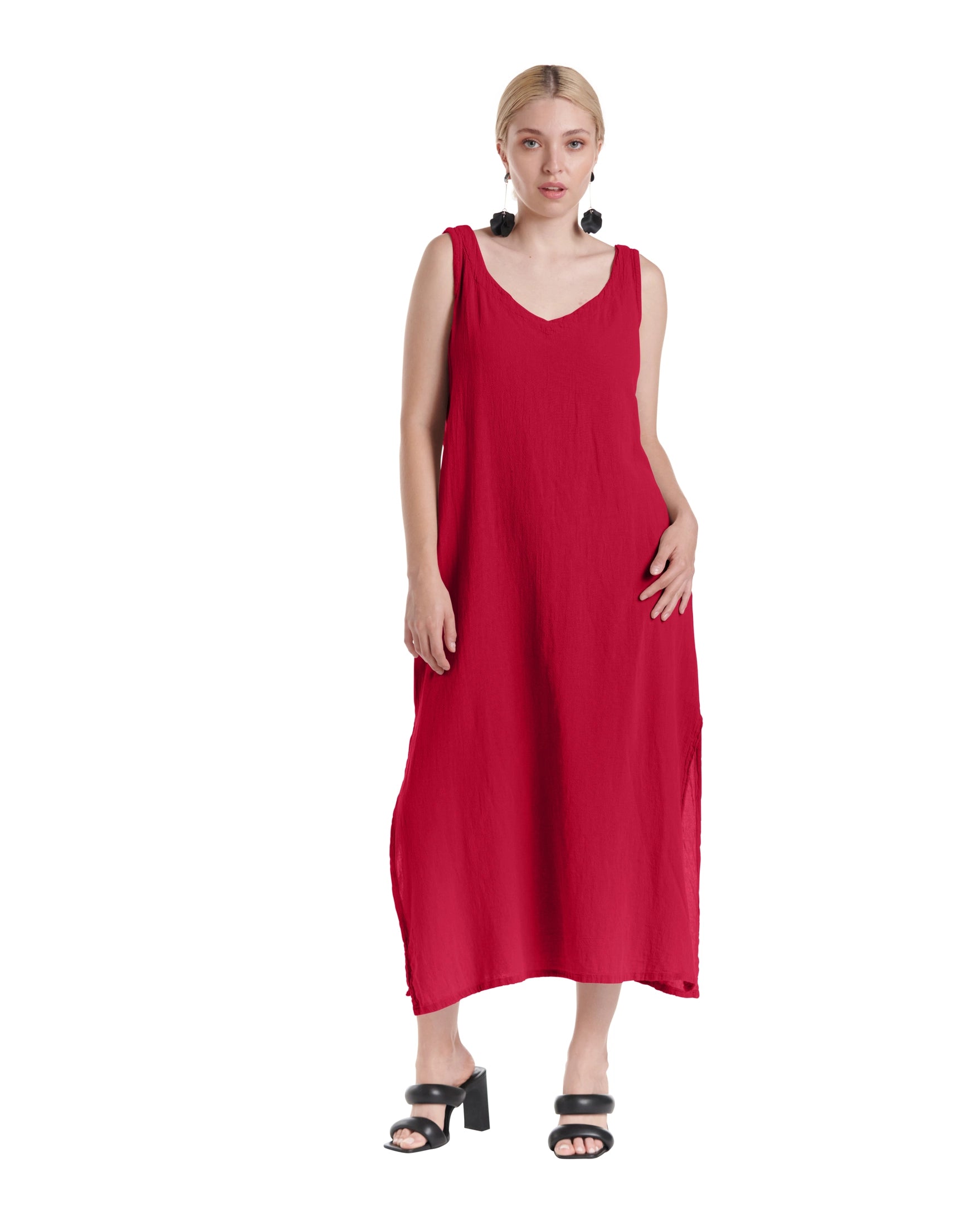 Sangria Cotton Gauze Dress-Oh My Gauze