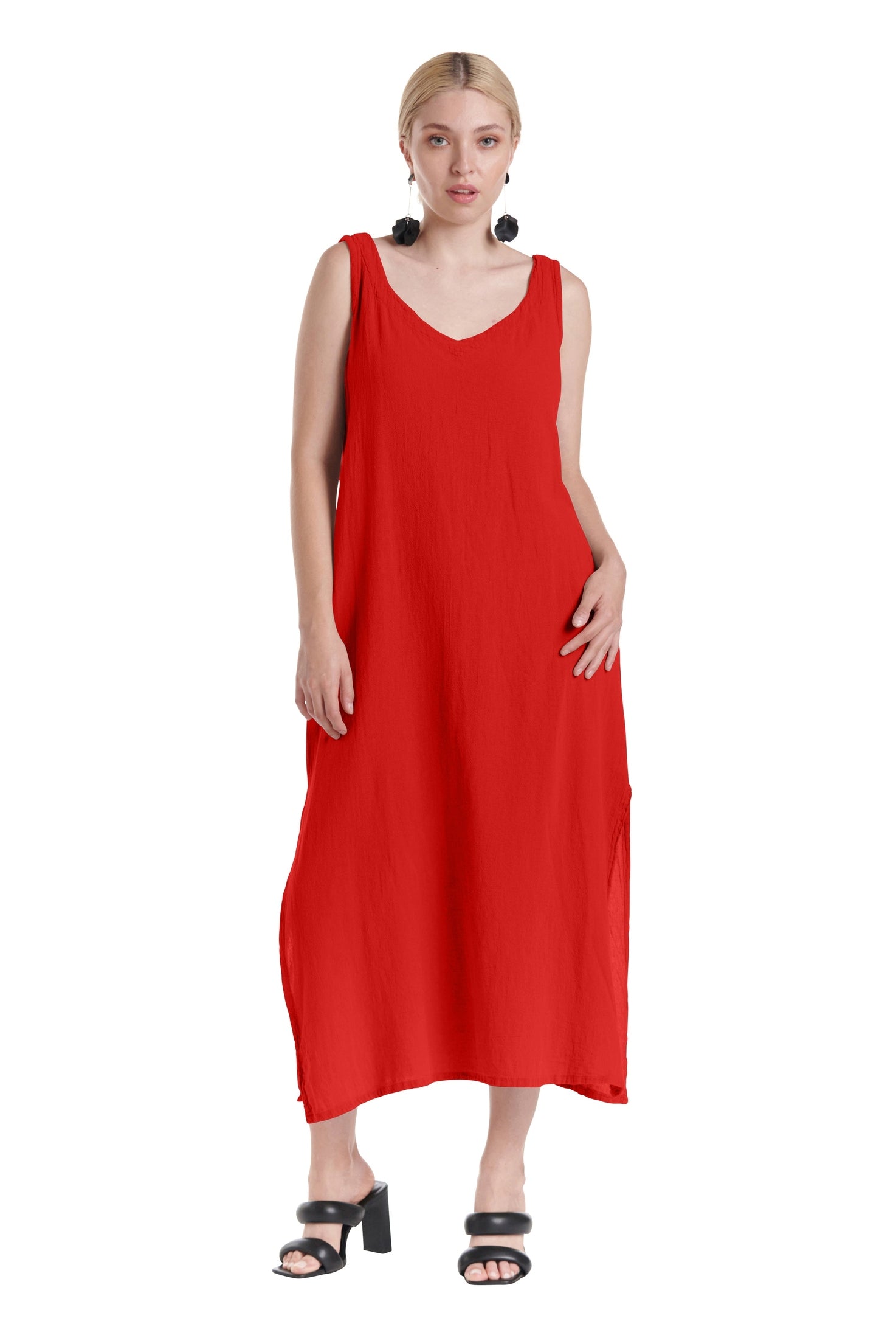 Sangria Cotton Gauze Dress-Oh My Gauze