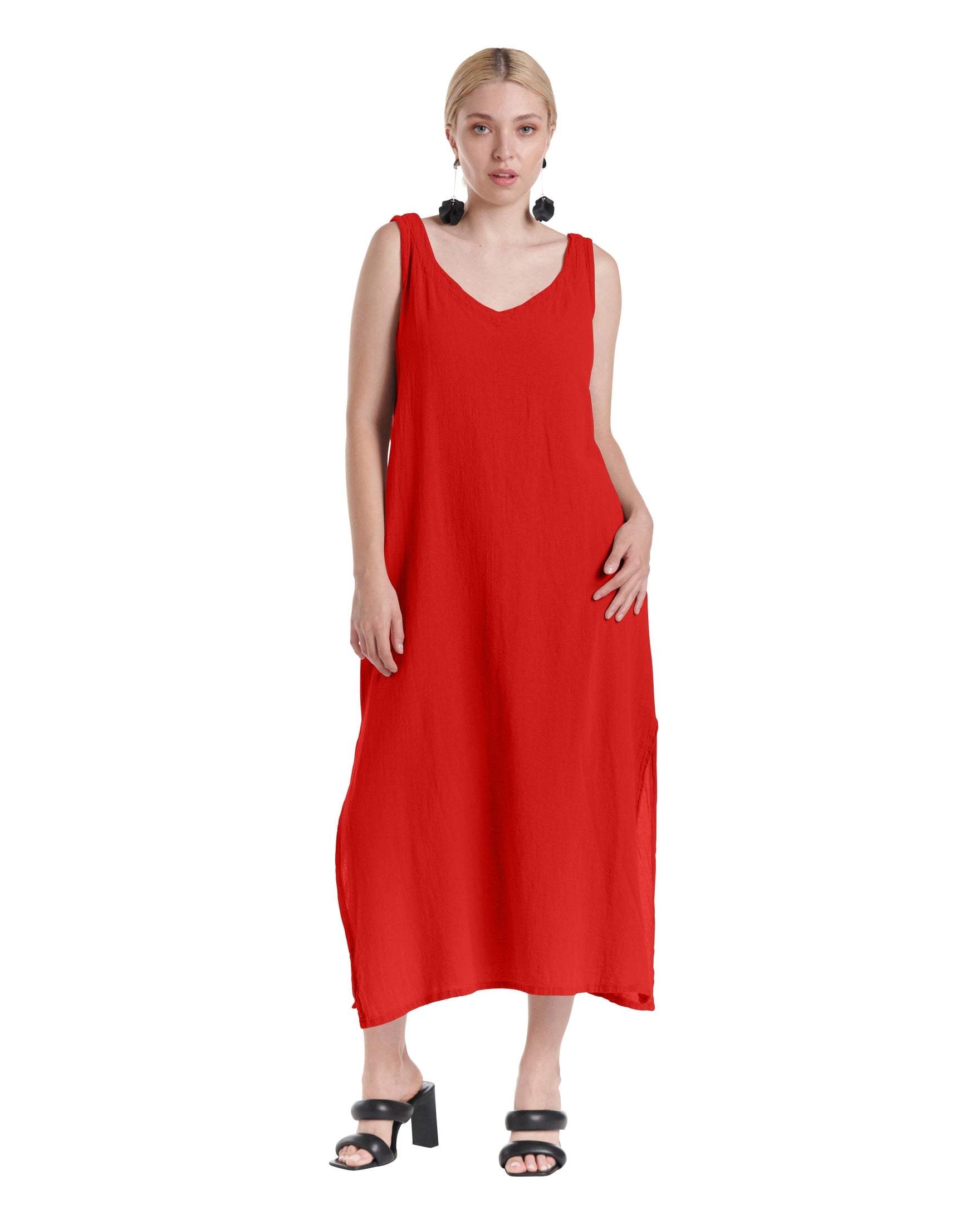 Sangria Cotton Gauze Dress-Oh My Gauze