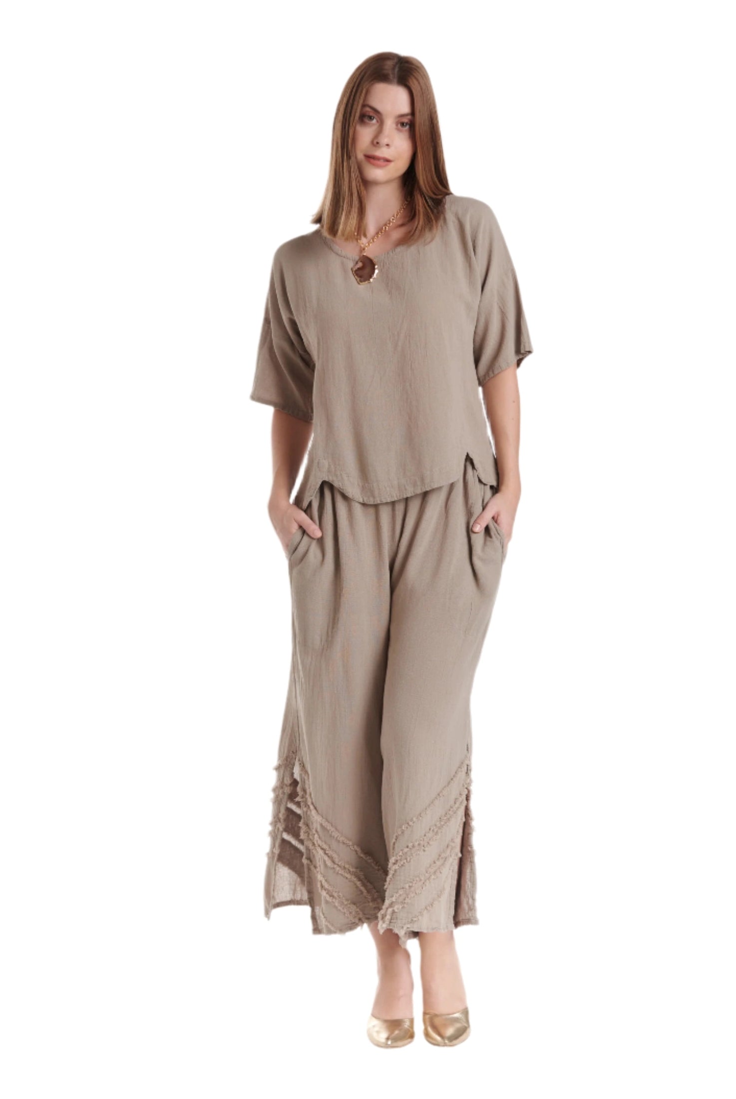 Scallop Blouse-Oh My Gauze