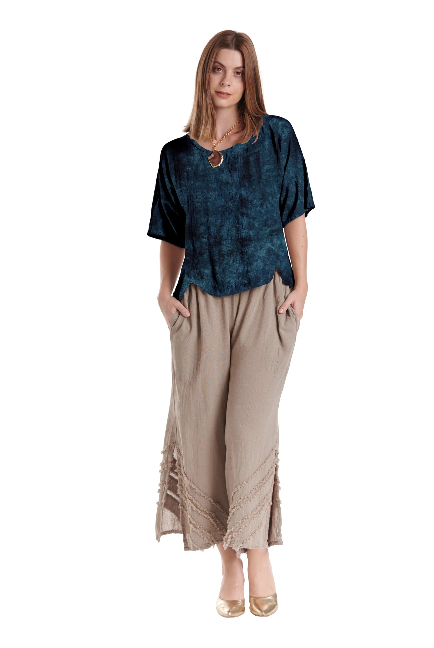 Scallop Blouse-Oh My Gauze