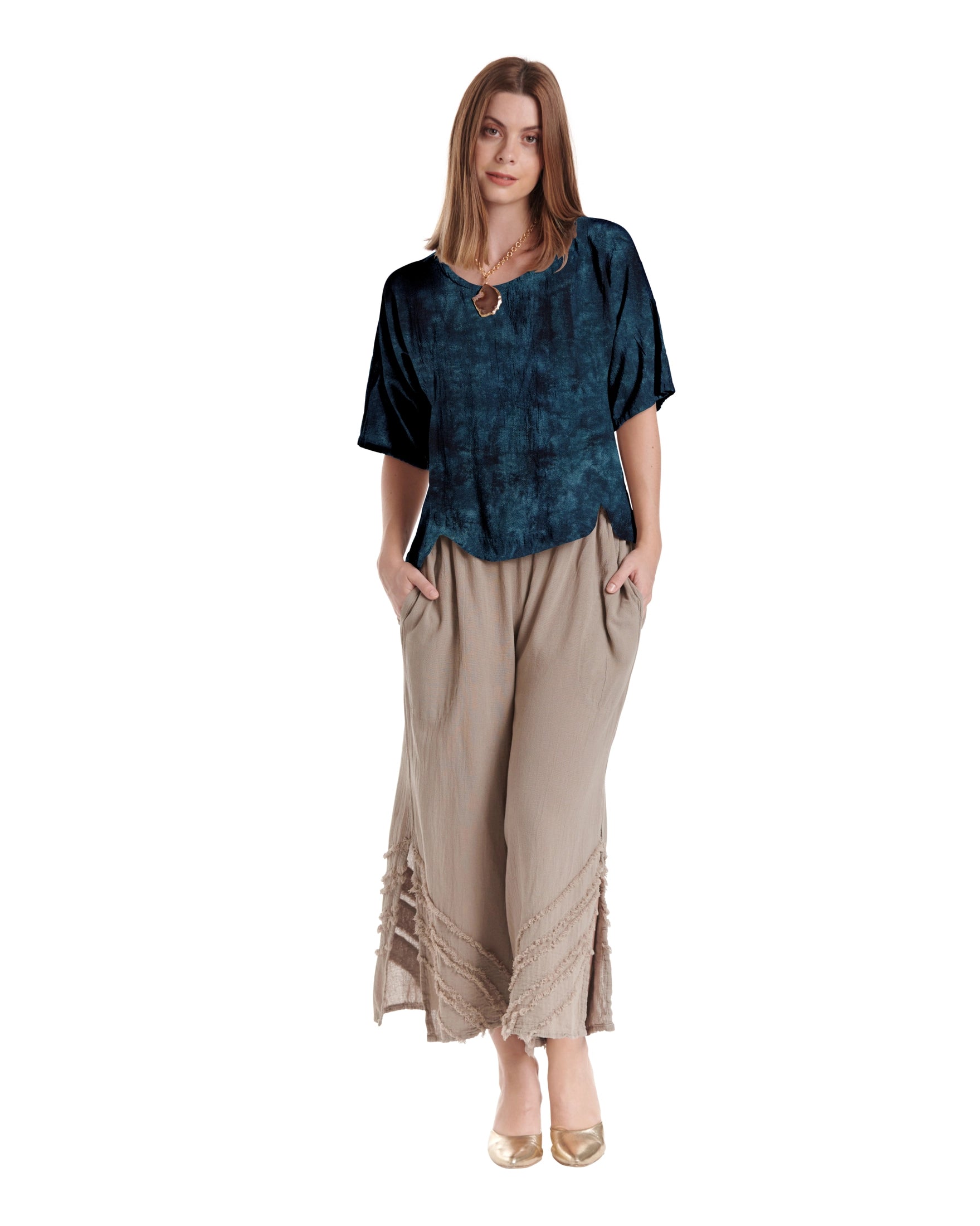Scallop Blouse-Oh My Gauze