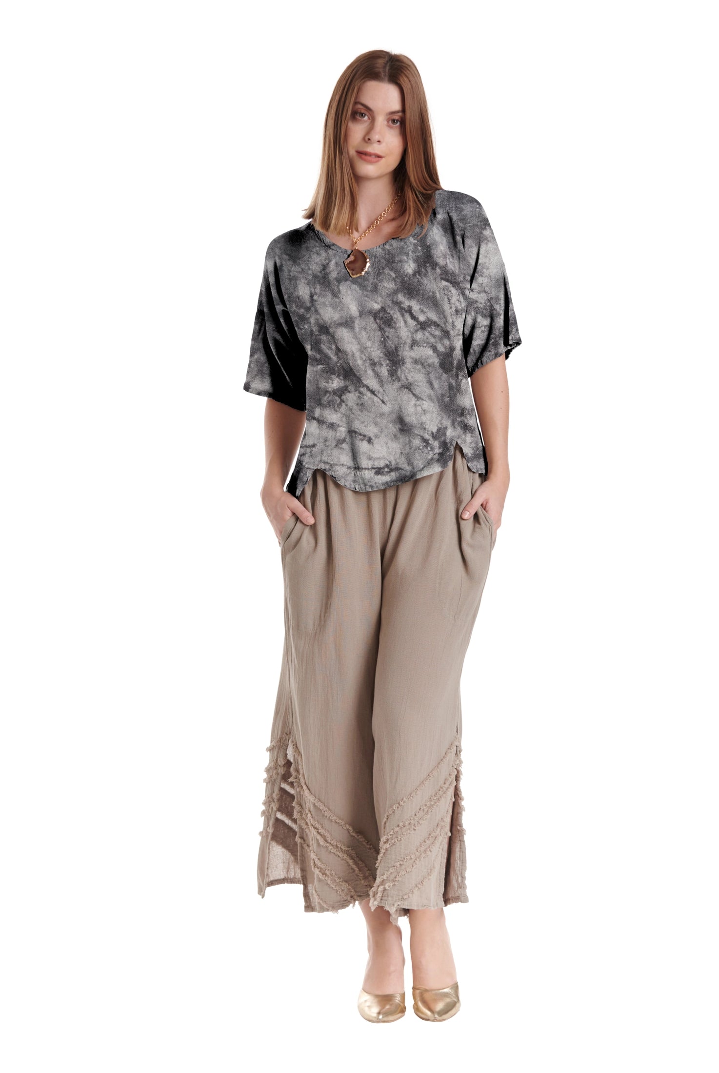 Scallop Blouse-Oh My Gauze