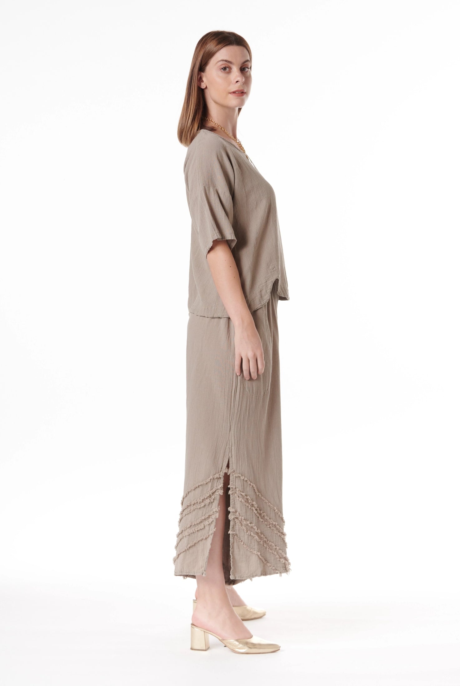 Scallop Blouse-Oh My Gauze