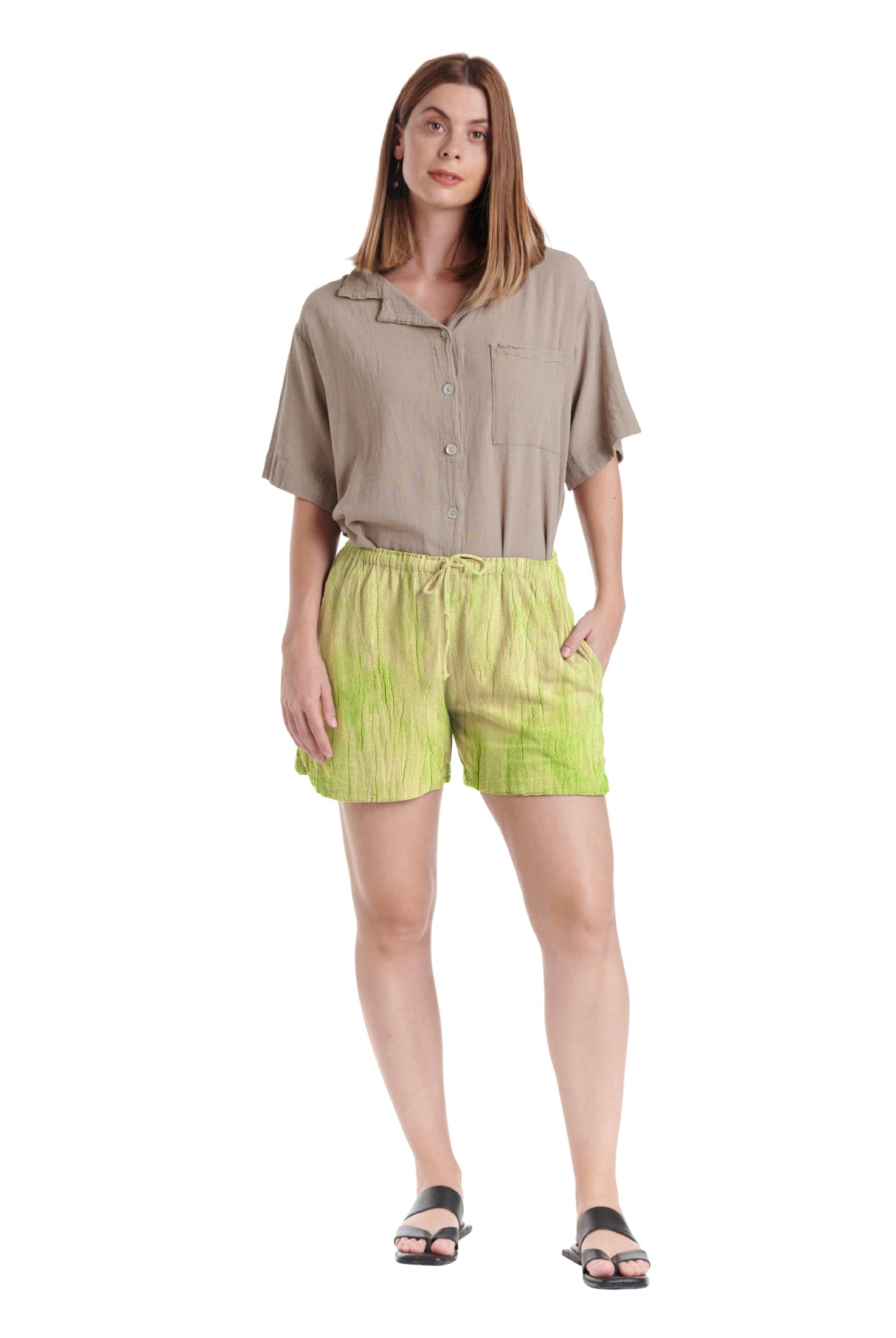 Shorty Cotton Gauze Shorts-Oh My Gauze