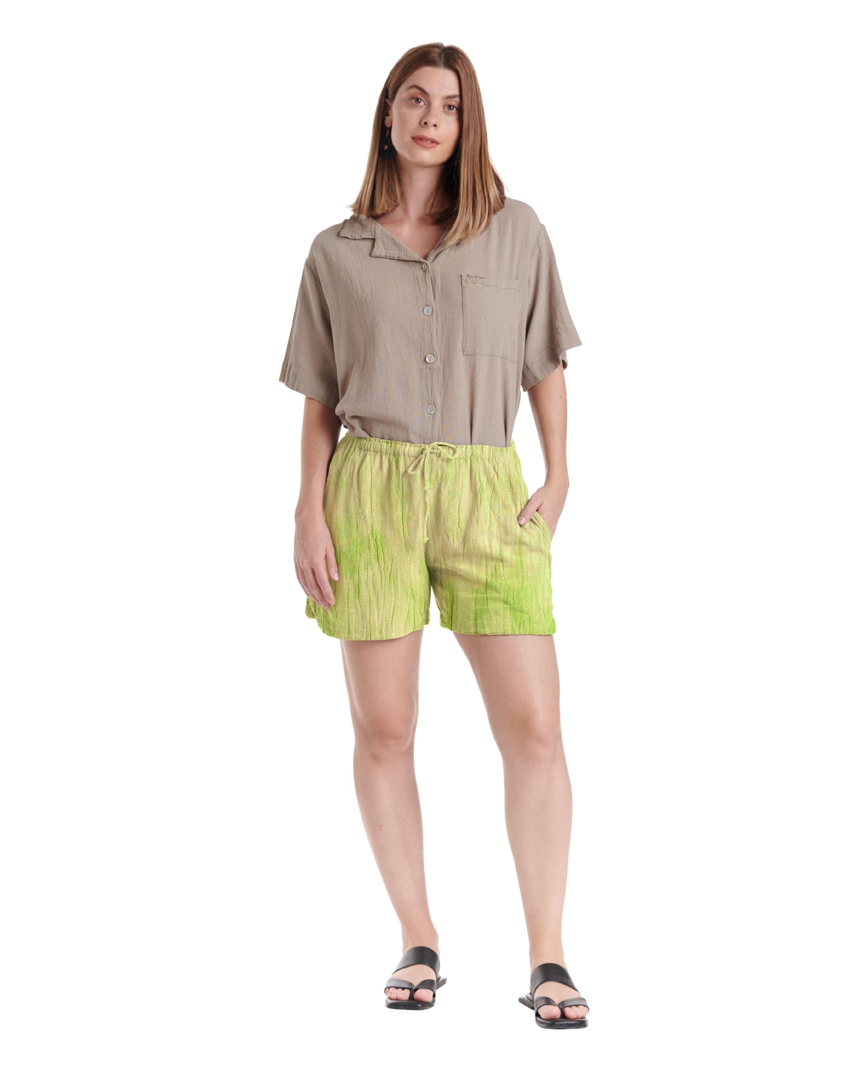 Shorty Cotton Gauze Shorts-Oh My Gauze
