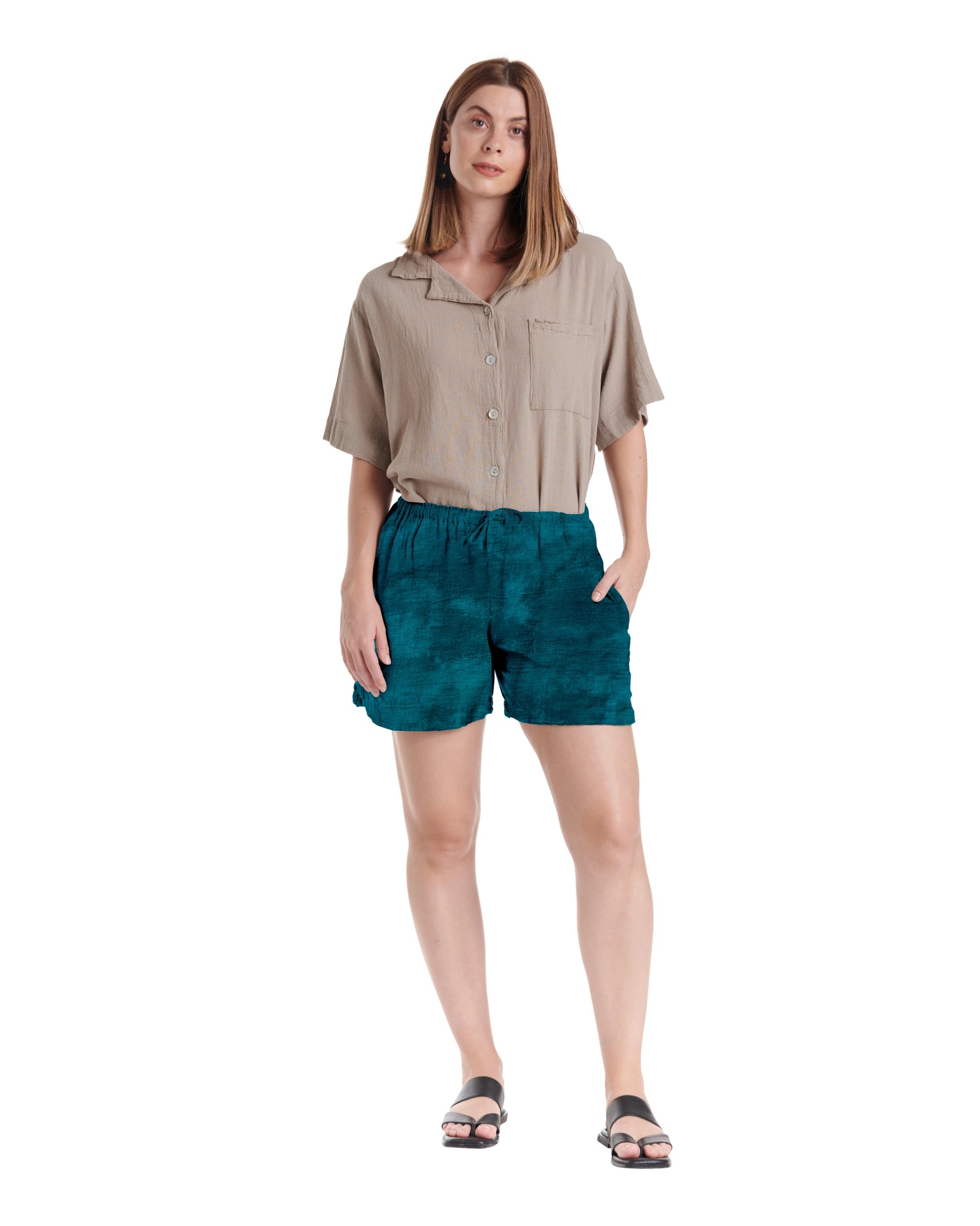 Shorty Cotton Gauze Shorts-Oh My Gauze