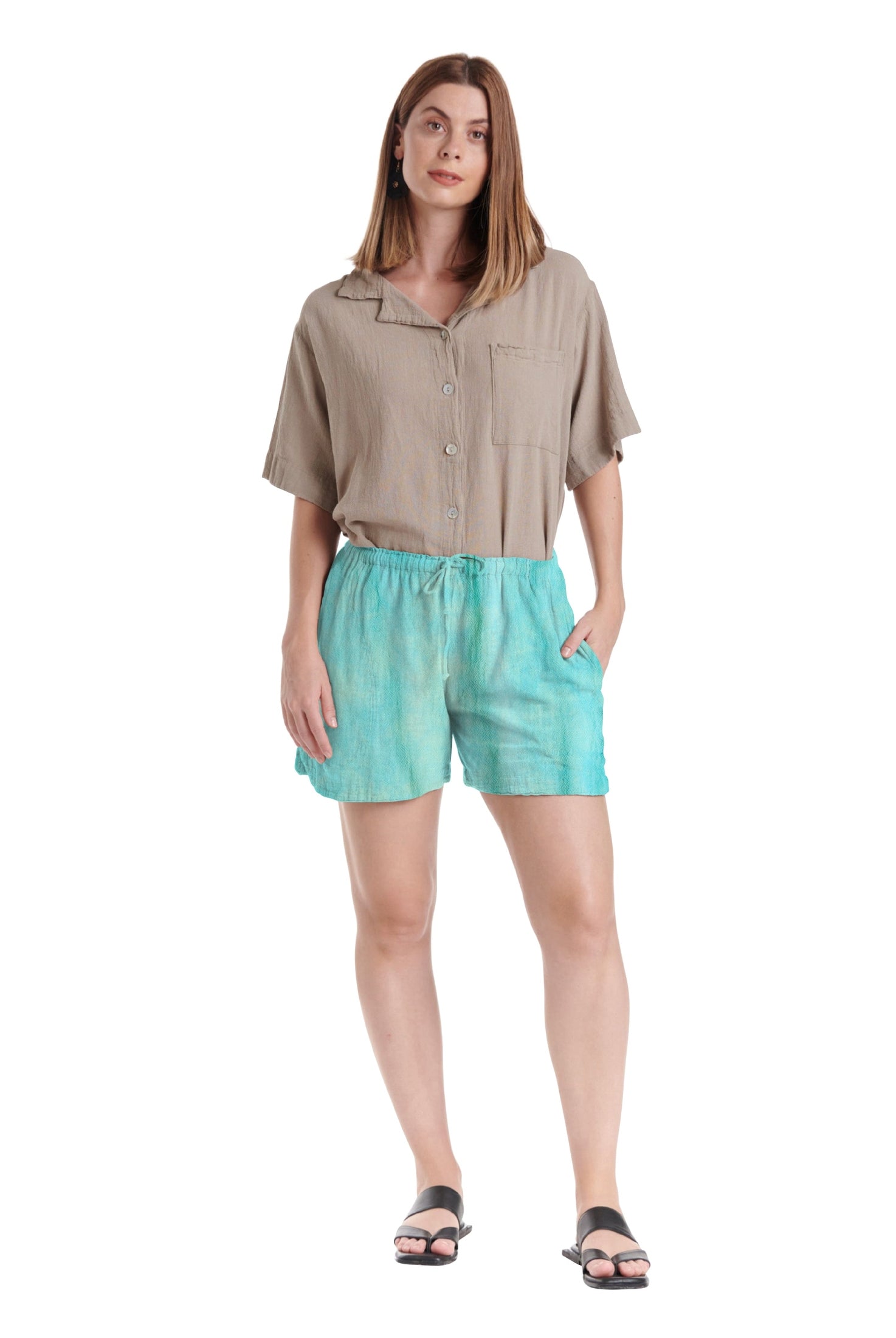 Shorty Cotton Gauze Shorts-Oh My Gauze