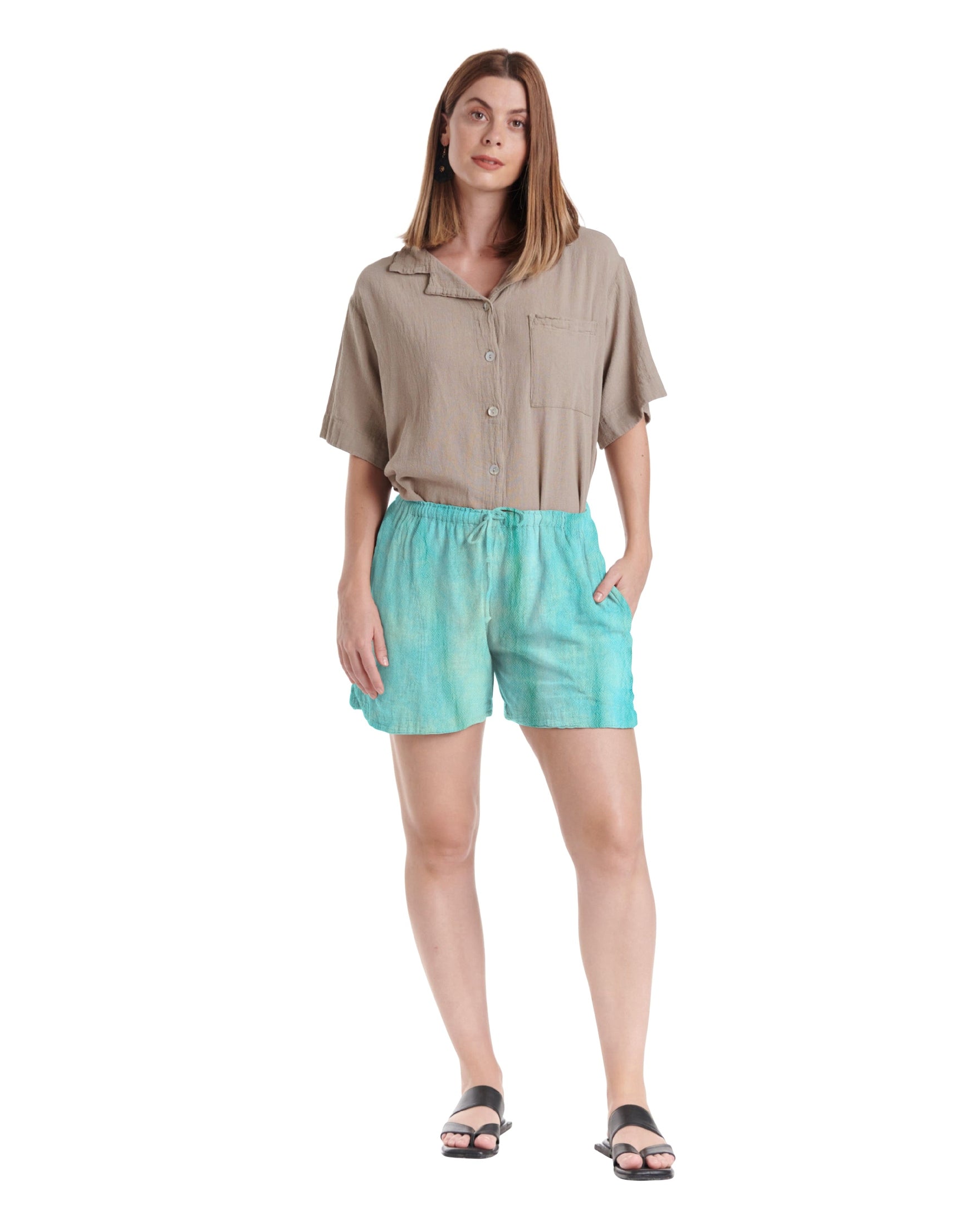 Shorty Cotton Gauze Shorts-Oh My Gauze