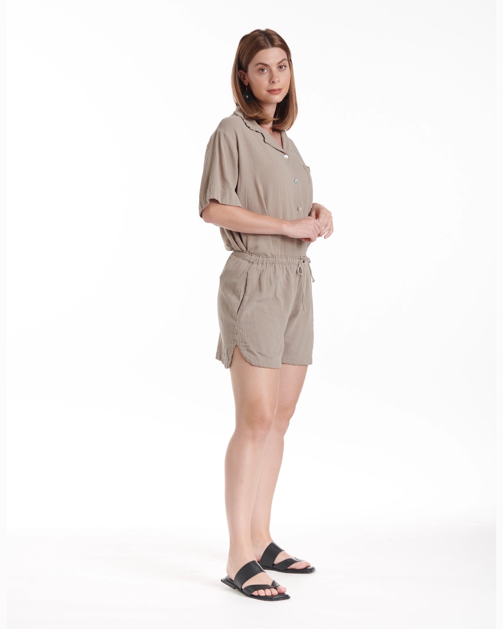 Shorty Cotton Gauze Shorts-Oh My Gauze