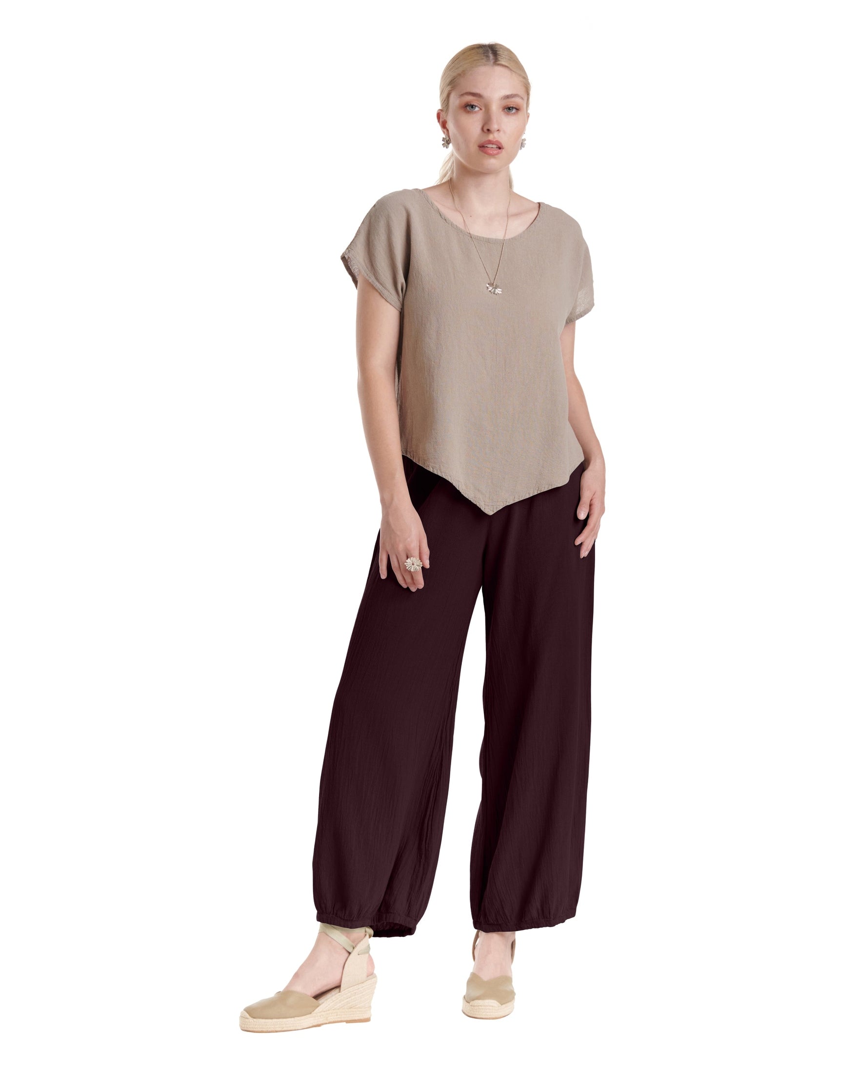 Sugar Cotton Gauze Pants-Oh My Gauze