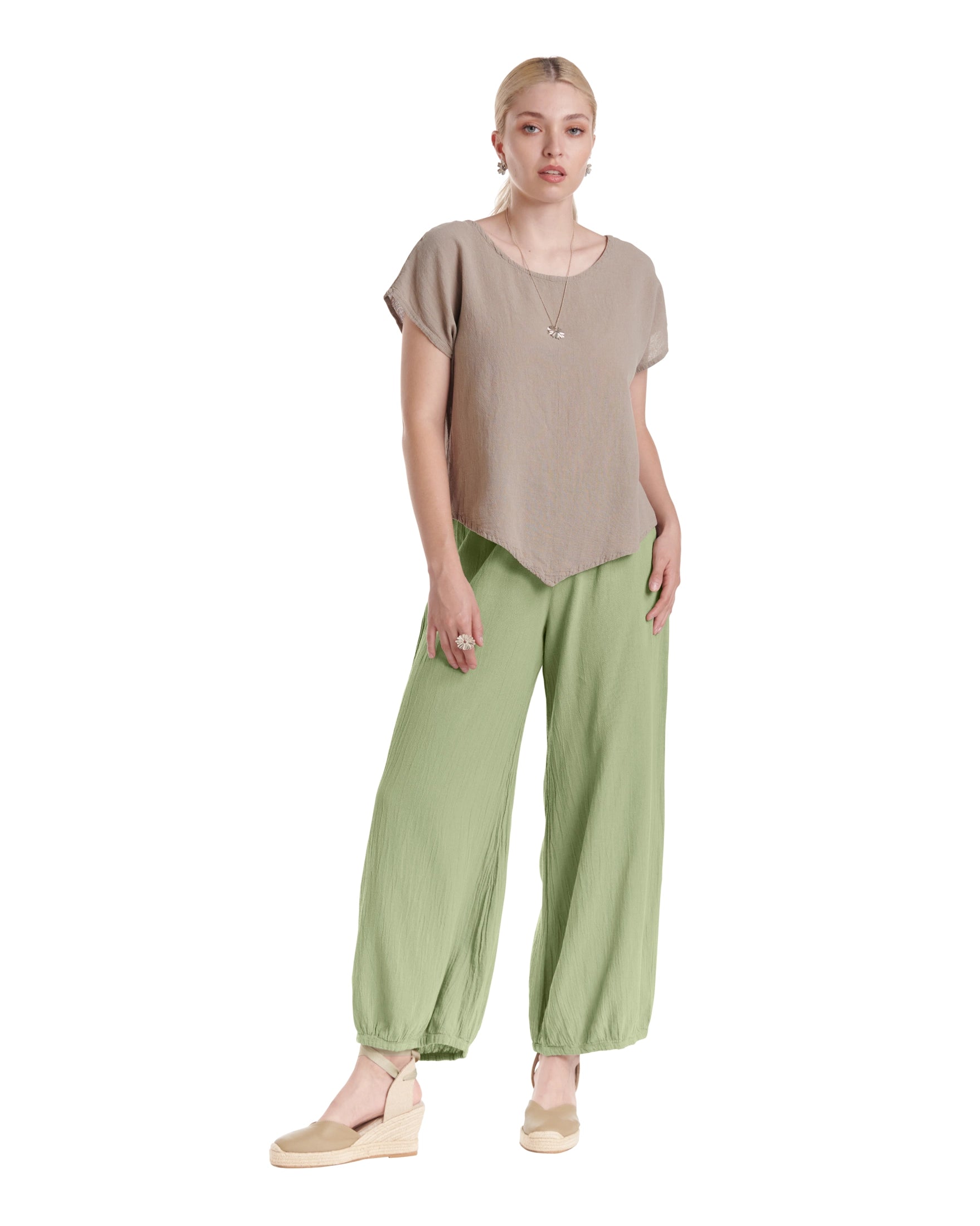 Sugar Cotton Gauze Pants-Oh My Gauze