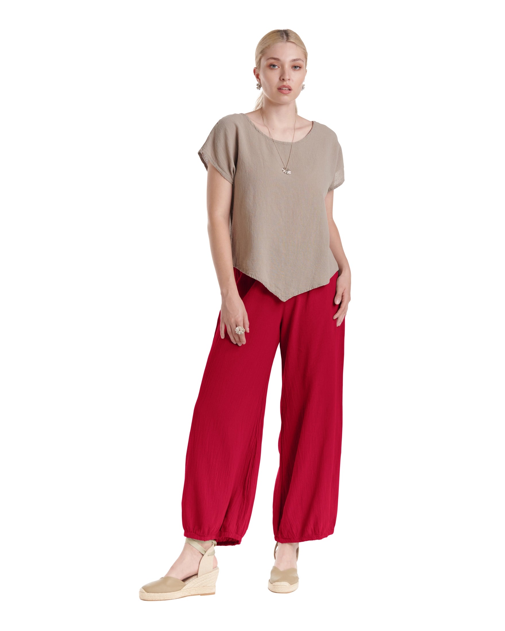 Sugar Cotton Gauze Pants-Oh My Gauze