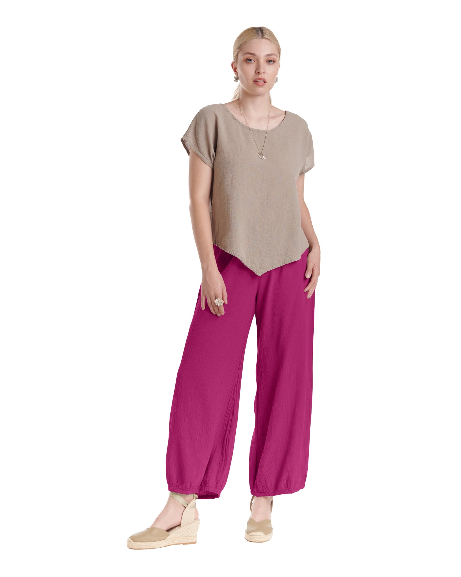 Sugar Cotton Gauze Pants-Oh My Gauze