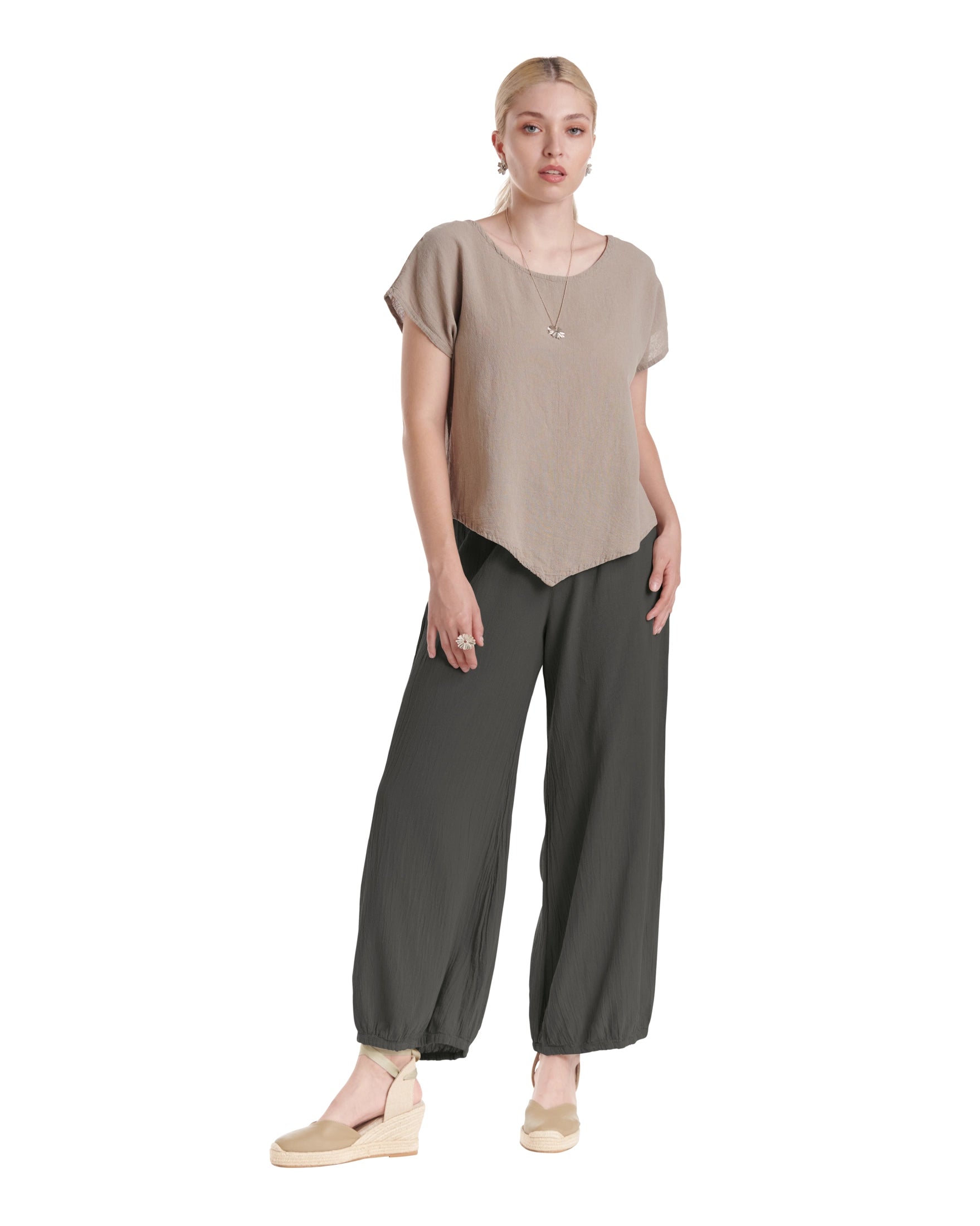 Sugar Cotton Gauze Pants-Oh My Gauze