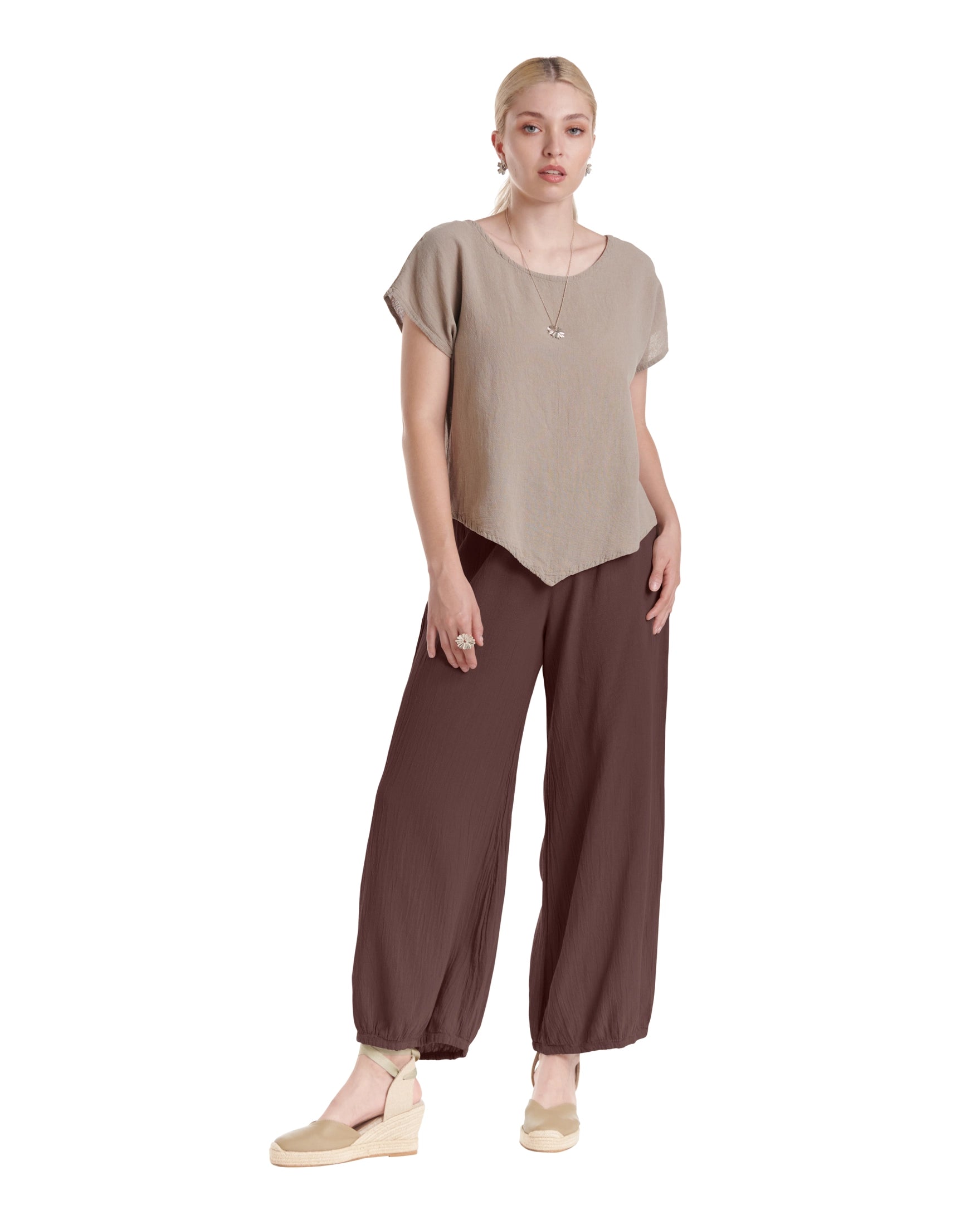 Sugar Cotton Gauze Pants-Oh My Gauze
