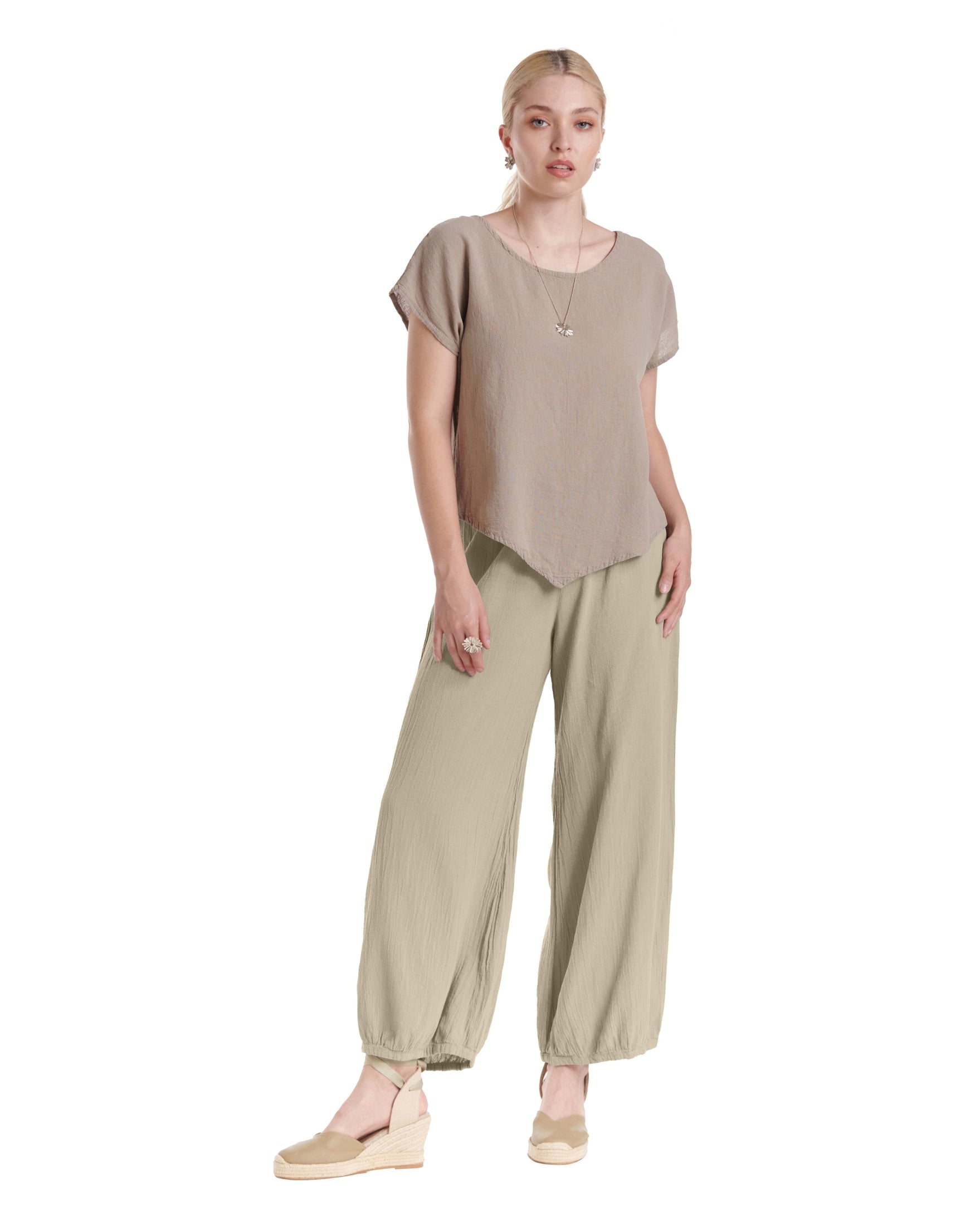 Sugar Cotton Gauze Pants-Oh My Gauze